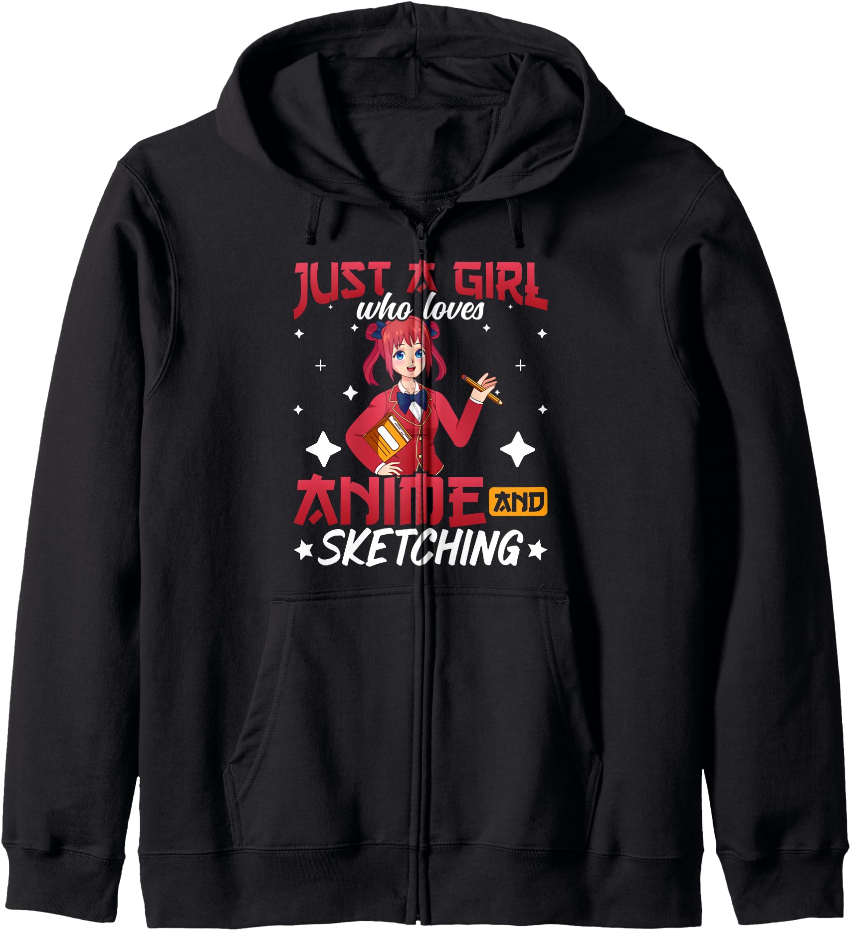 Funny Anime Shirts Just A Girl Who Loves Sketching And Anime Hoodie