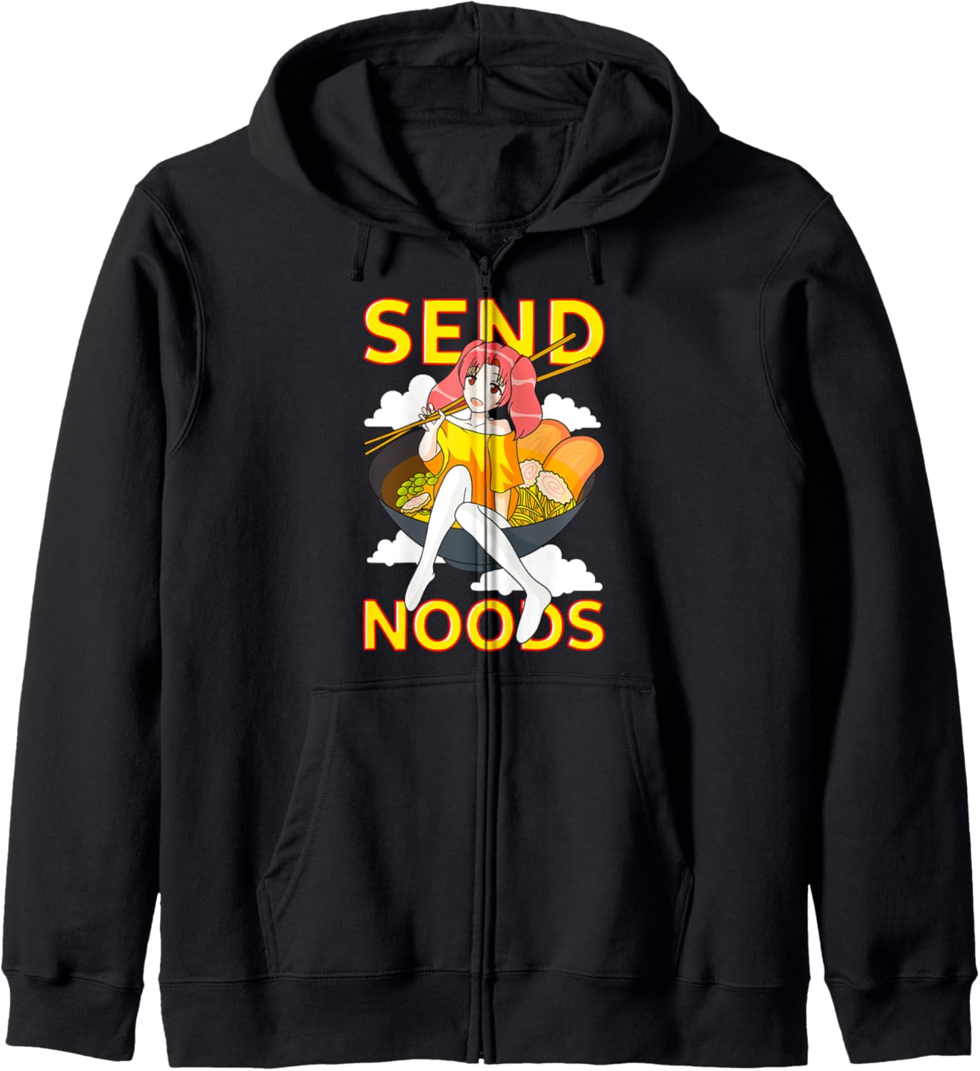 Funny quote send me noods kawaii, Japanese Anime Manga Hoodie