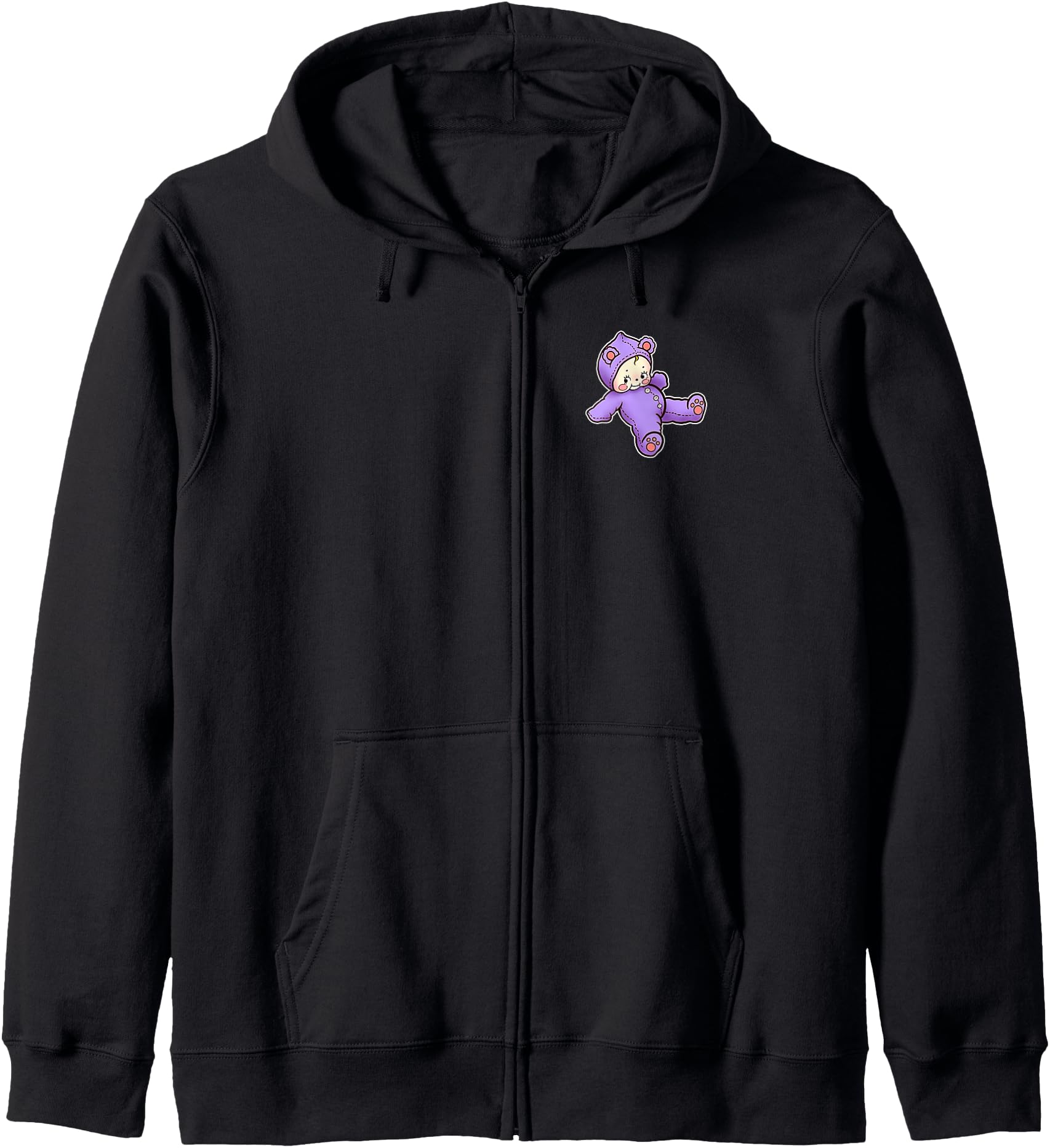 Kewpie Baby Teddy Bear Cute Kewpie Doll Zip Hoodie