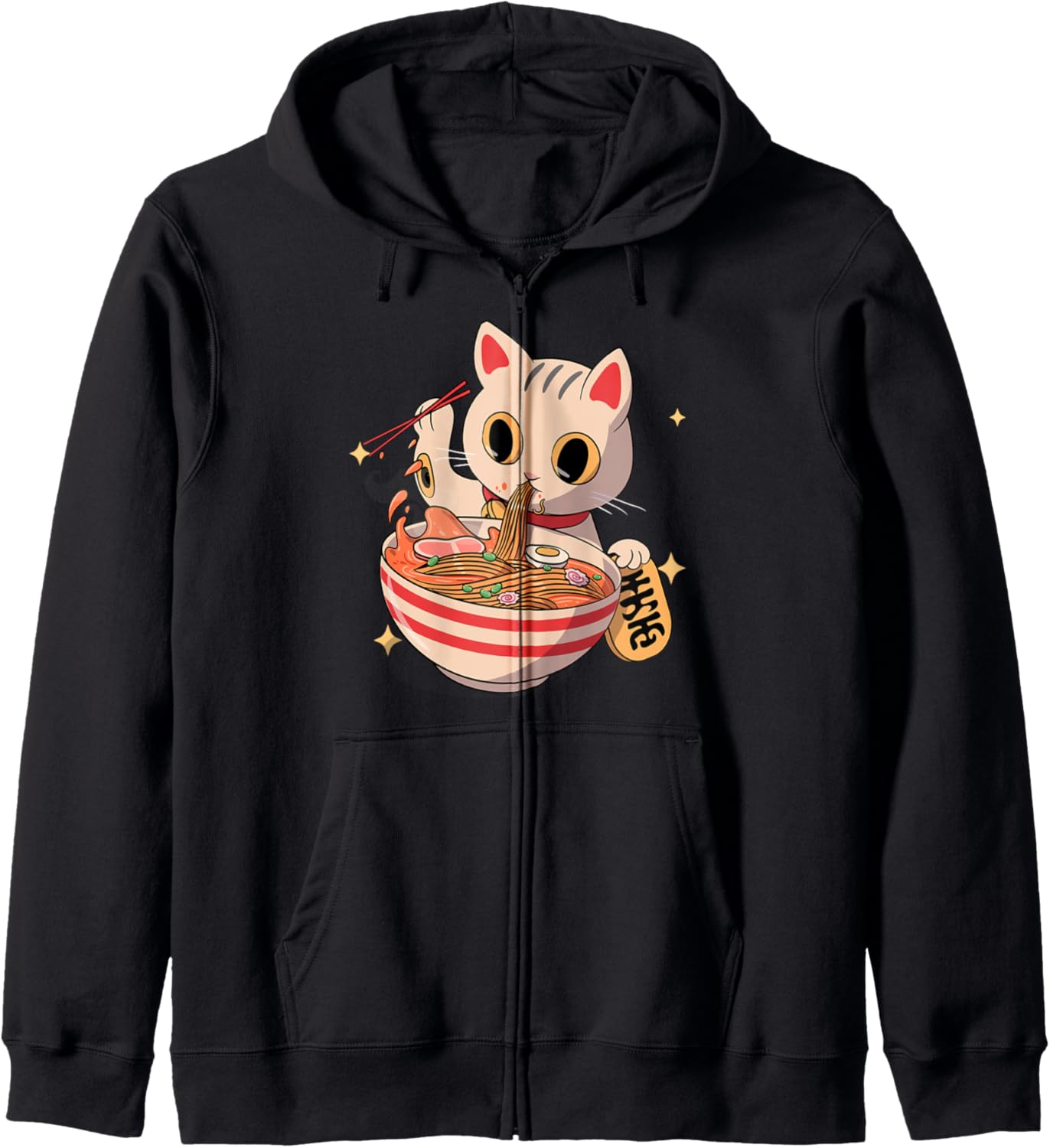 Kawaii Neko Ramen Bowel Cat Japanese Noodles Anime Hoodie