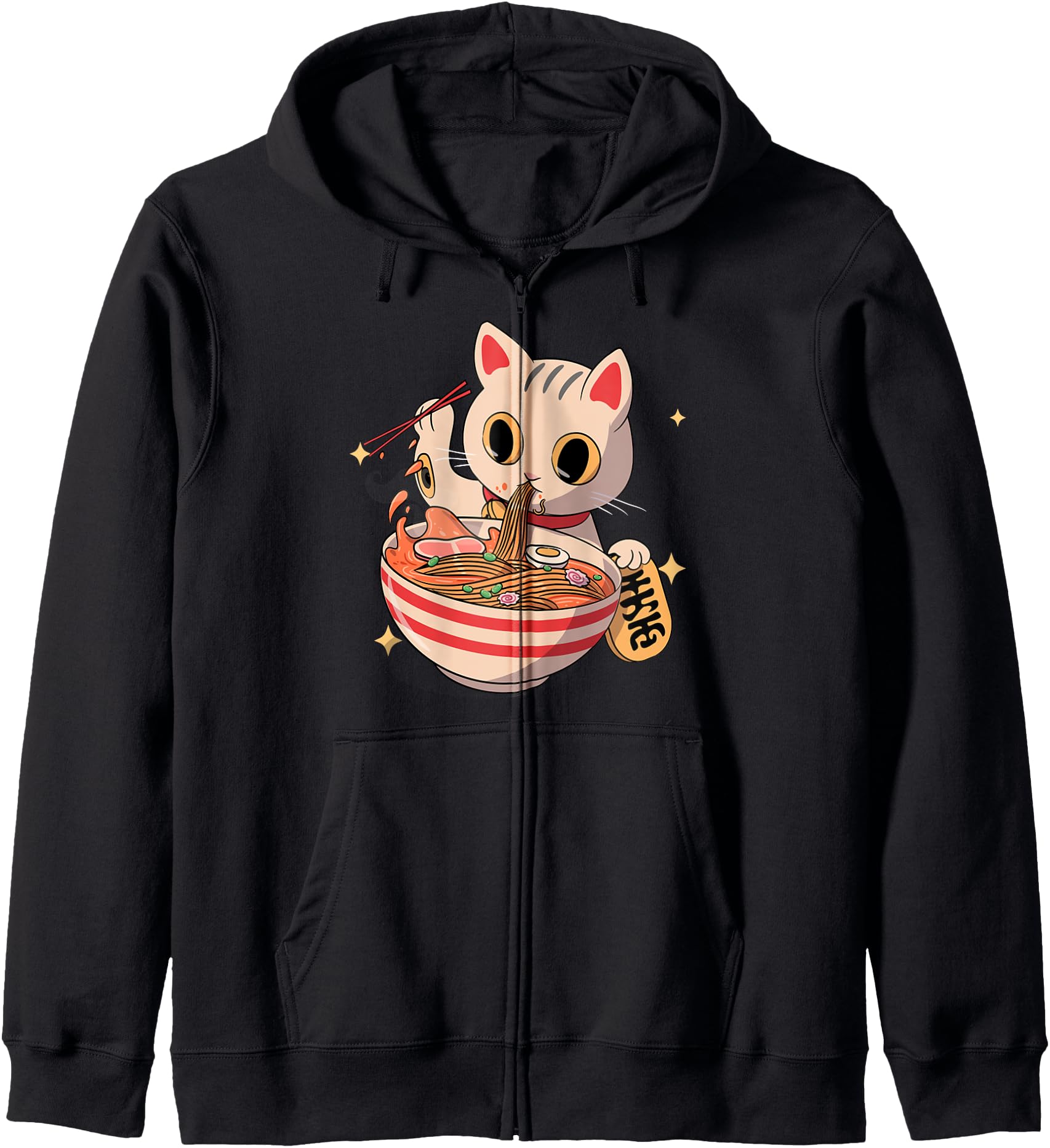 Kawaii Neko Ramen Bowel Cat Japanese Noodles Anime Hoodie