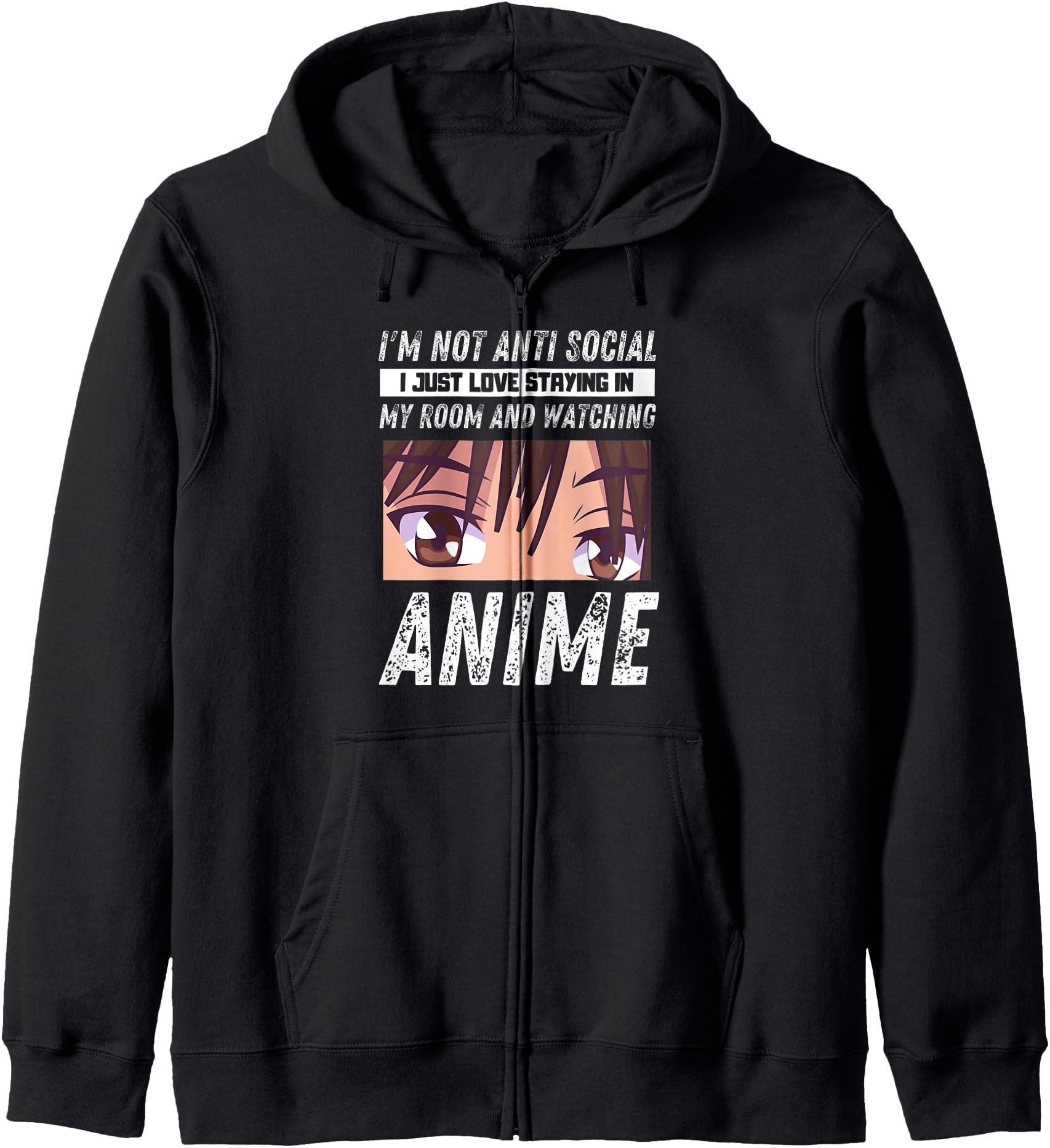 Japan Anime Clothing I'm Not Anti Social I Just Watch Anime Hoodie