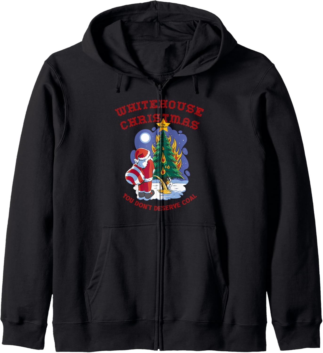 Christmas Political Humor Xmas Saying Pro Trump Anti Biden Zip Hoodie