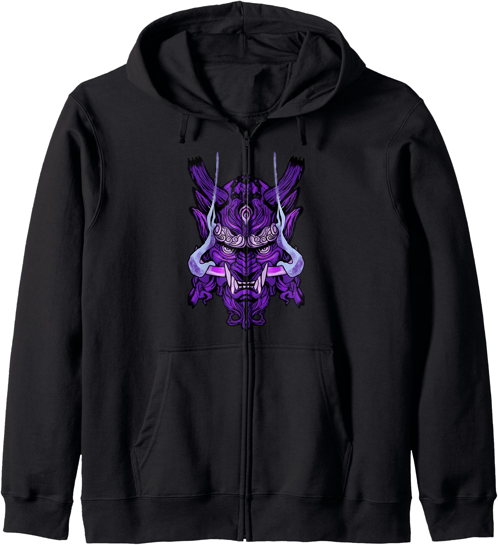 Oni Demon Japanese Devil Zip Hoodie