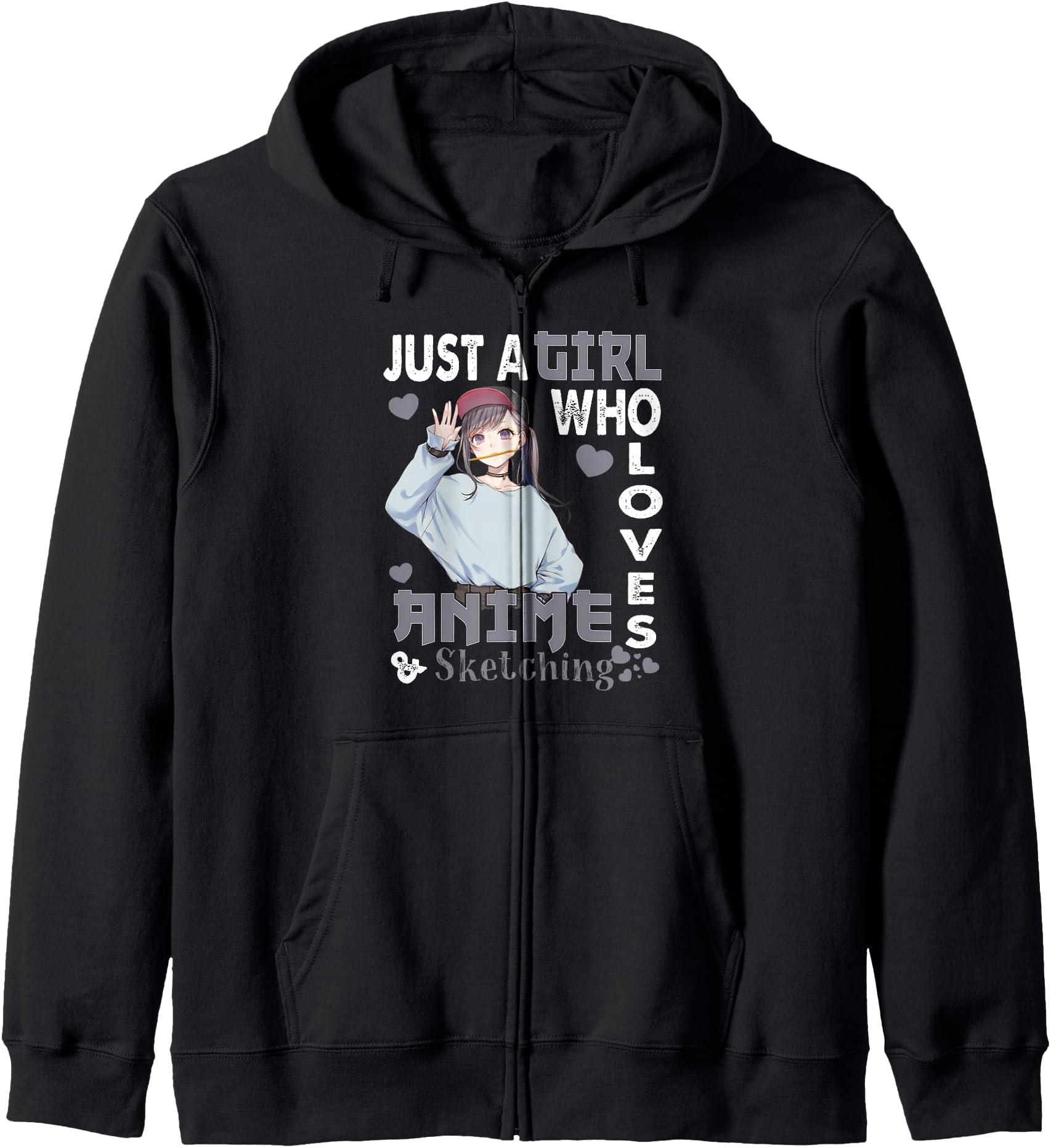 Japanese Anime Drawing Gifts Just A Girl Who Loves Sketching Hoodie