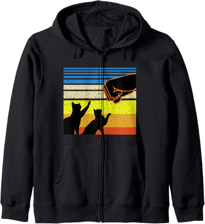 Cat Dad and Mom Fist Bump for Fur Daddy and Mama Zip Hoodie