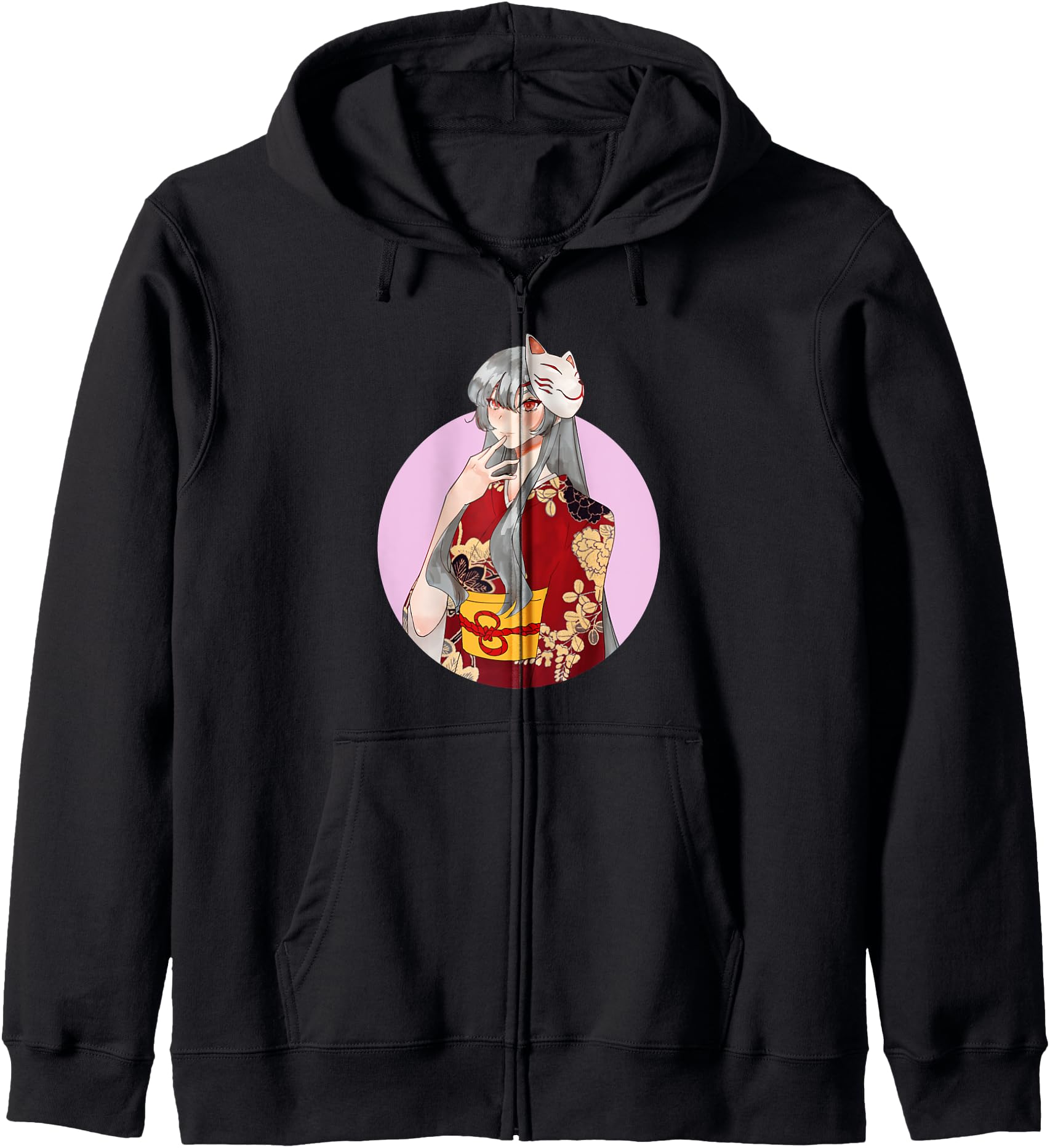 Japanese Kitsune Mask Anime Otaku Hoodie