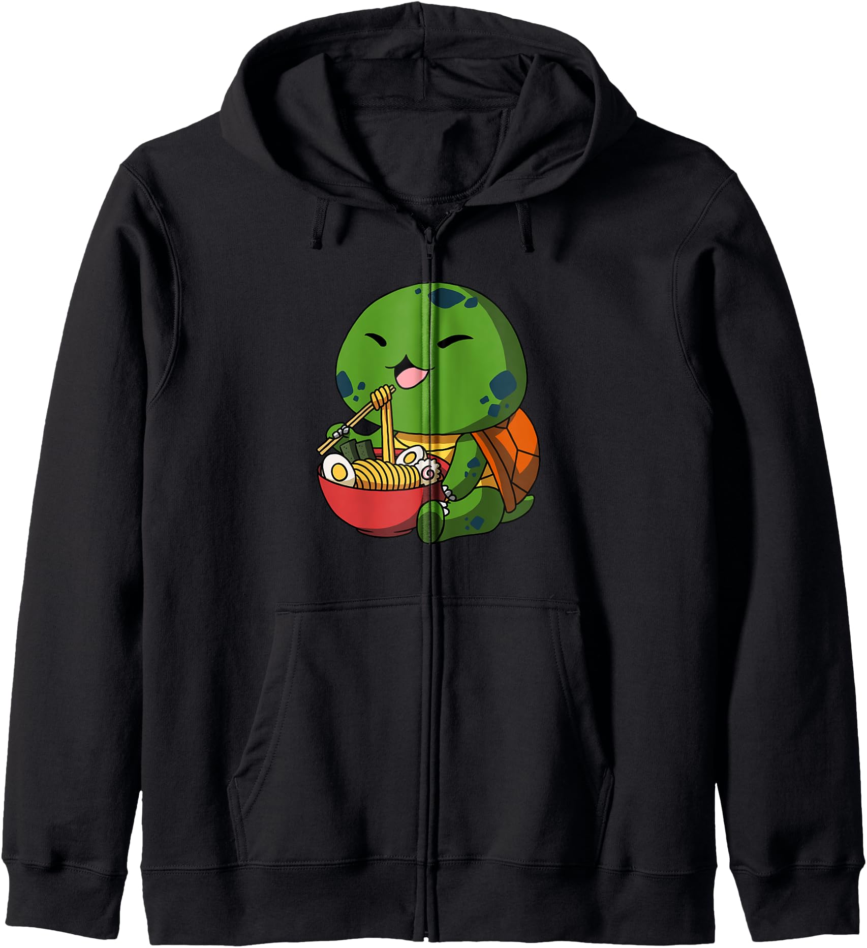 Kawaii Anime Turtle Asian Noodles Japanese Ramen Zip Hoodie