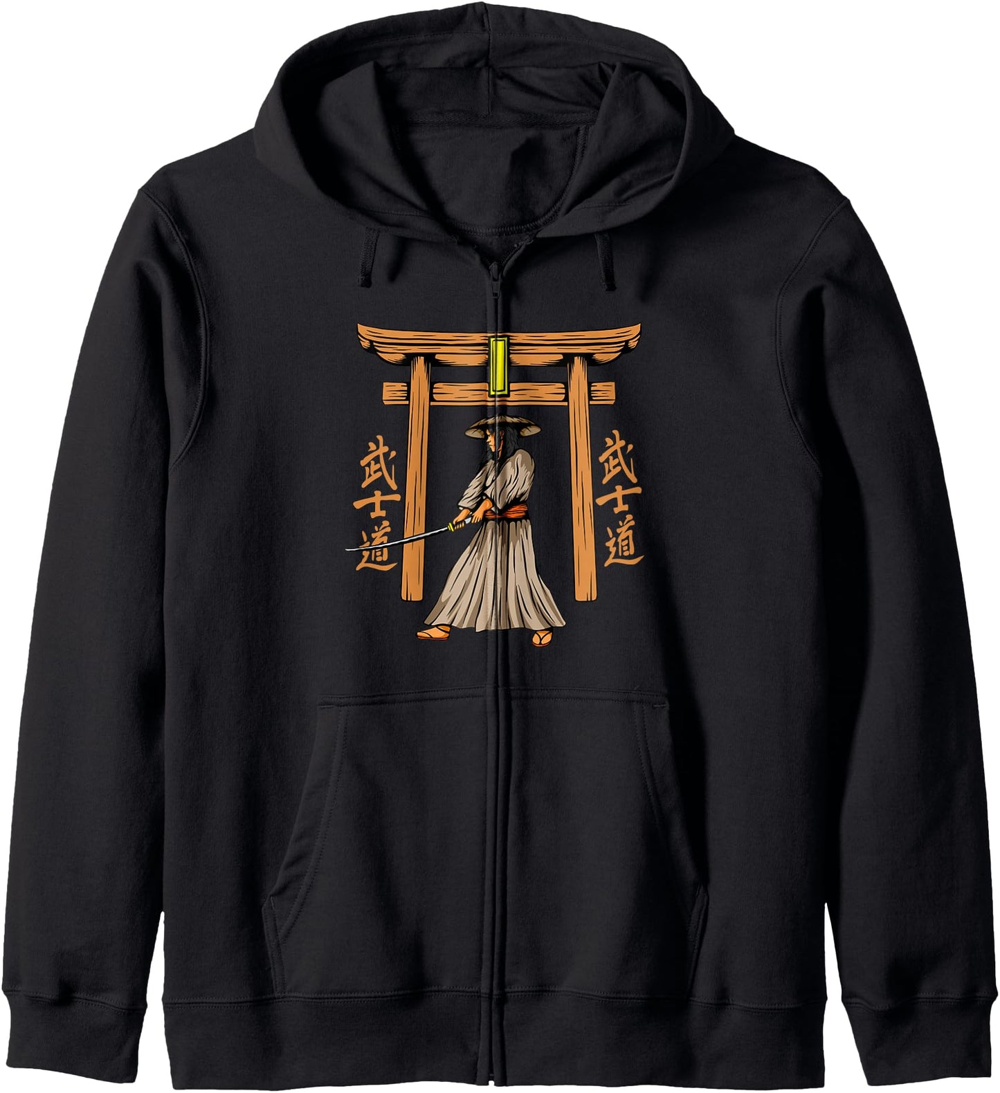 Mythos Bushido Ronin Japanese Samurai Zip Hoodie