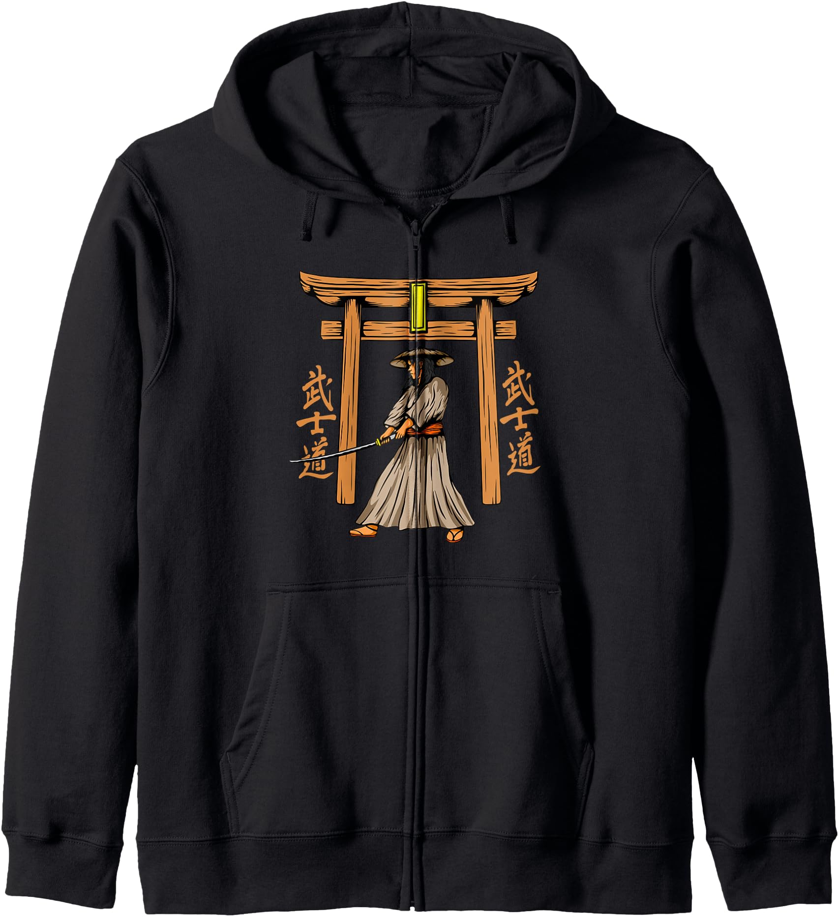 Mythos Bushido Ronin Japanese Samurai Zip Hoodie