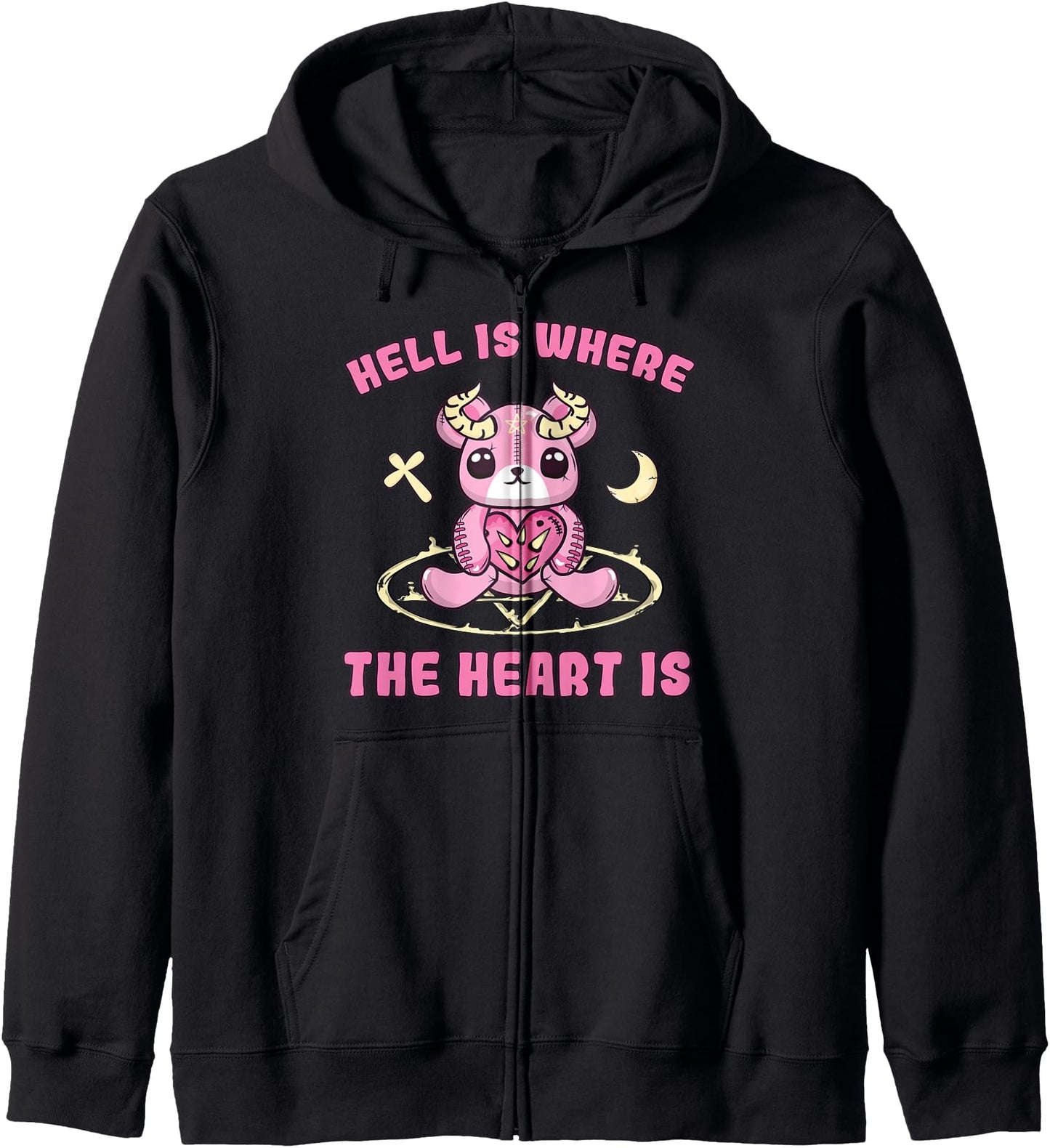 Kawaii Pastel Goth Creepy Cute Teddy Bear Japanese Anime Hoodie