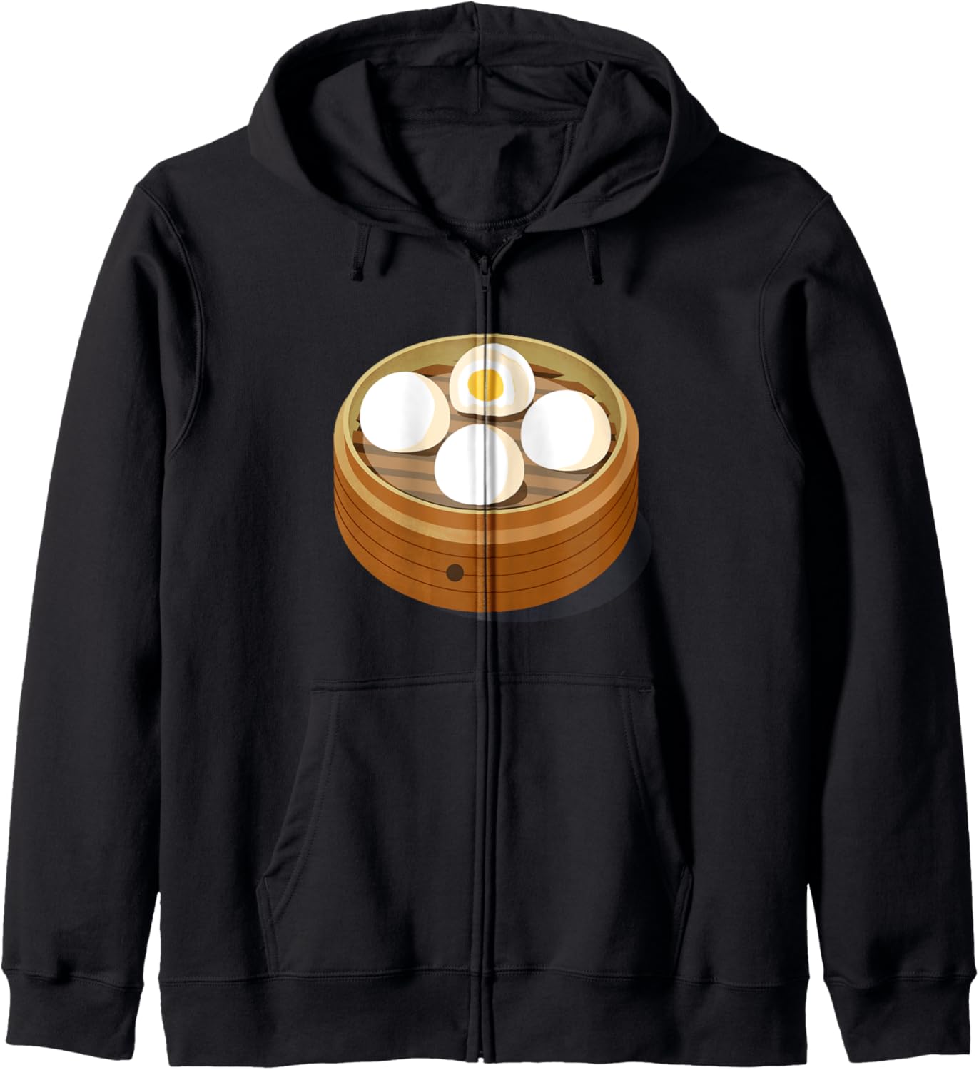 Funny Bao Costume Dim Sum Steam Buns Chinese Food Anime Zip Hoodie