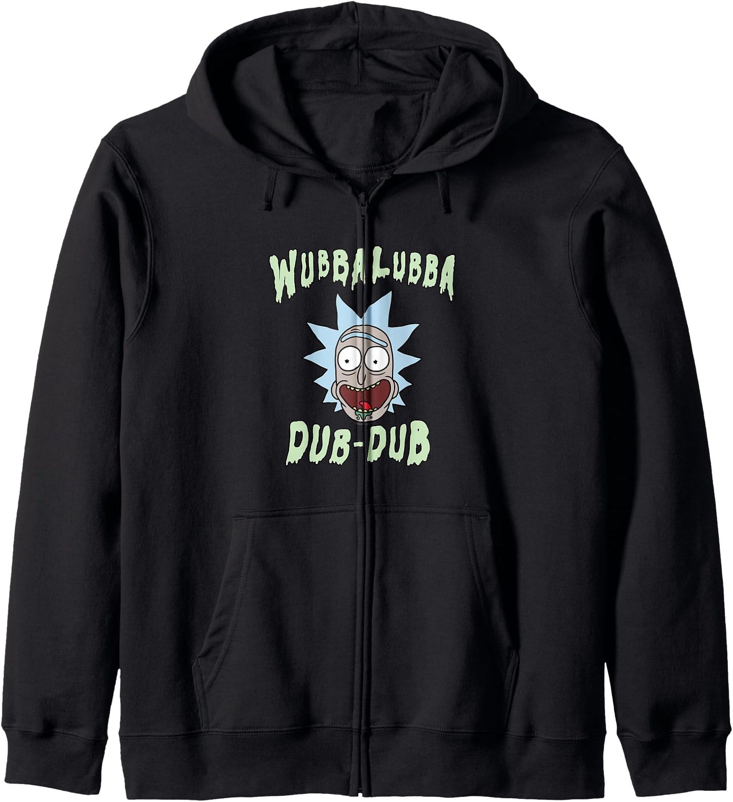 Rick and Morty Wubba Lubba Dub-Dub Drippy Text Zip Hoodie