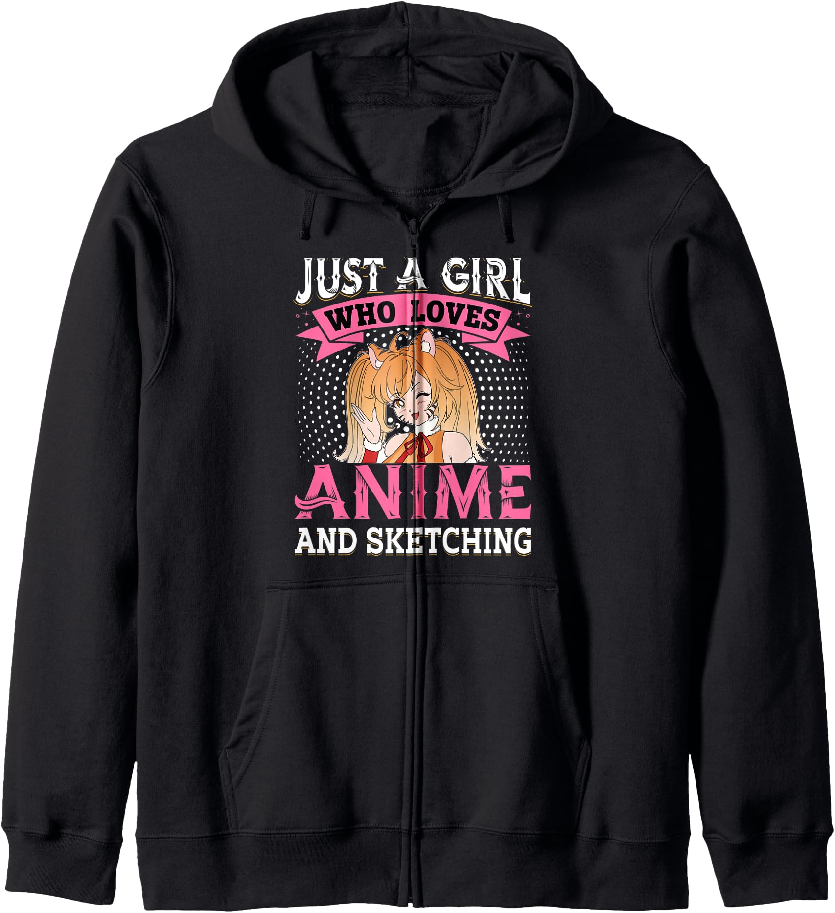 Just A Girl Who Loves Anime And Sketching Kawaii Anime Hoodie
