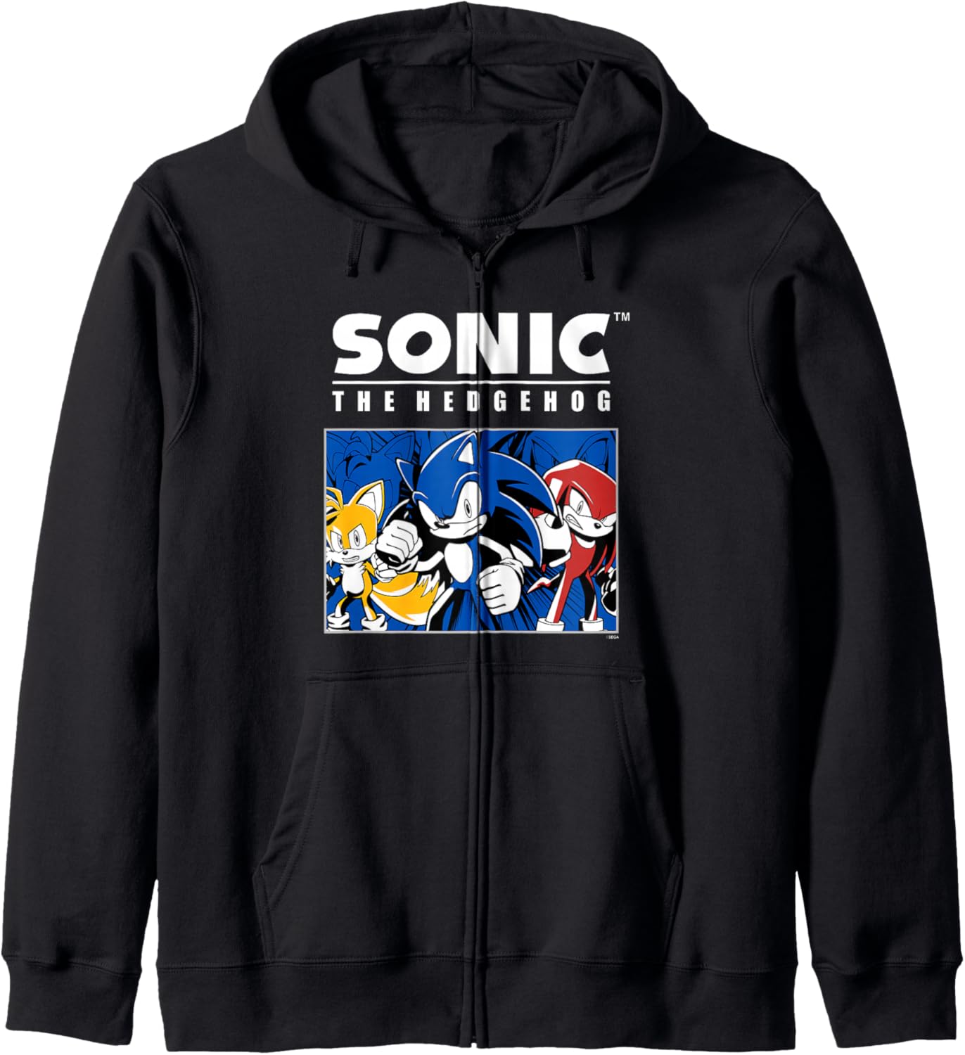 Sonic The Hedgehog Tails Sonic & Knuckles Epic Retro Panel Zip Hoodie