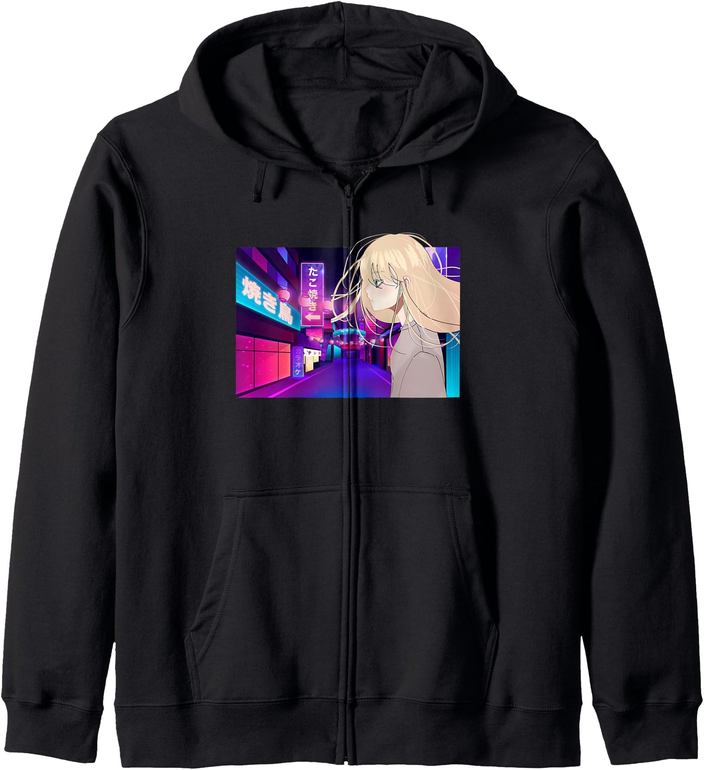 Anime Street Girl Aesthetic Anime Merch Hoodie