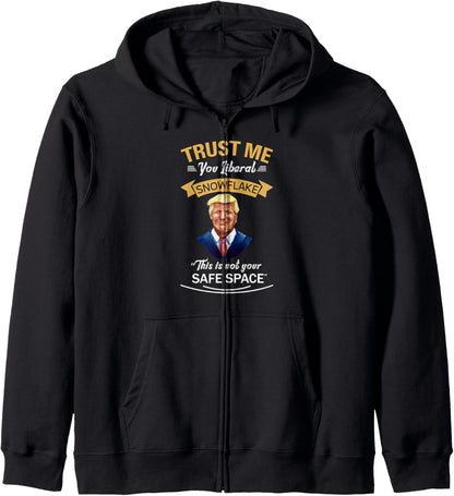 Christmas Political Humor Xmas Saying Pro Trump Anti Biden Zip Hoodie