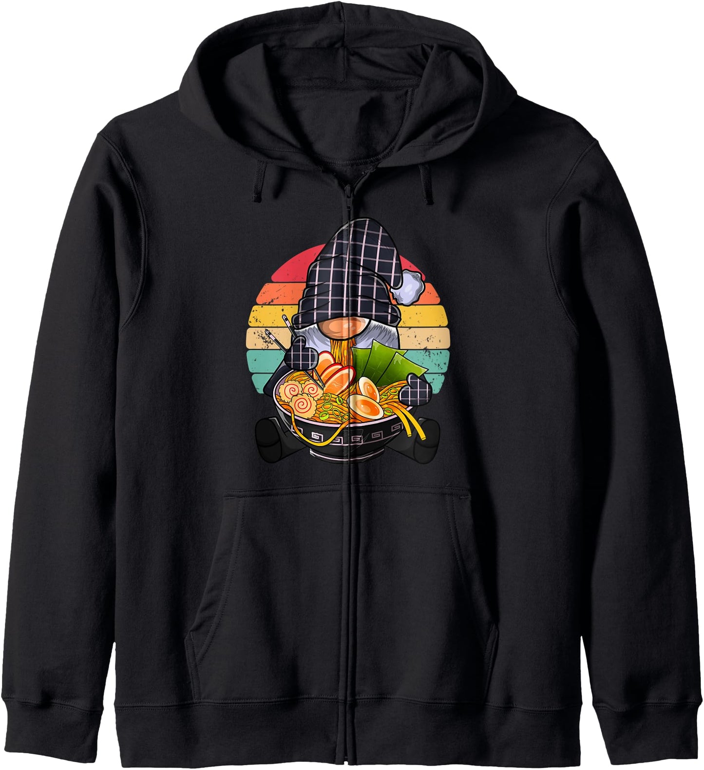 Kawaii Ramen Gnome, Japanese Neko Noodle Funny Anime Gnome Hoodie
