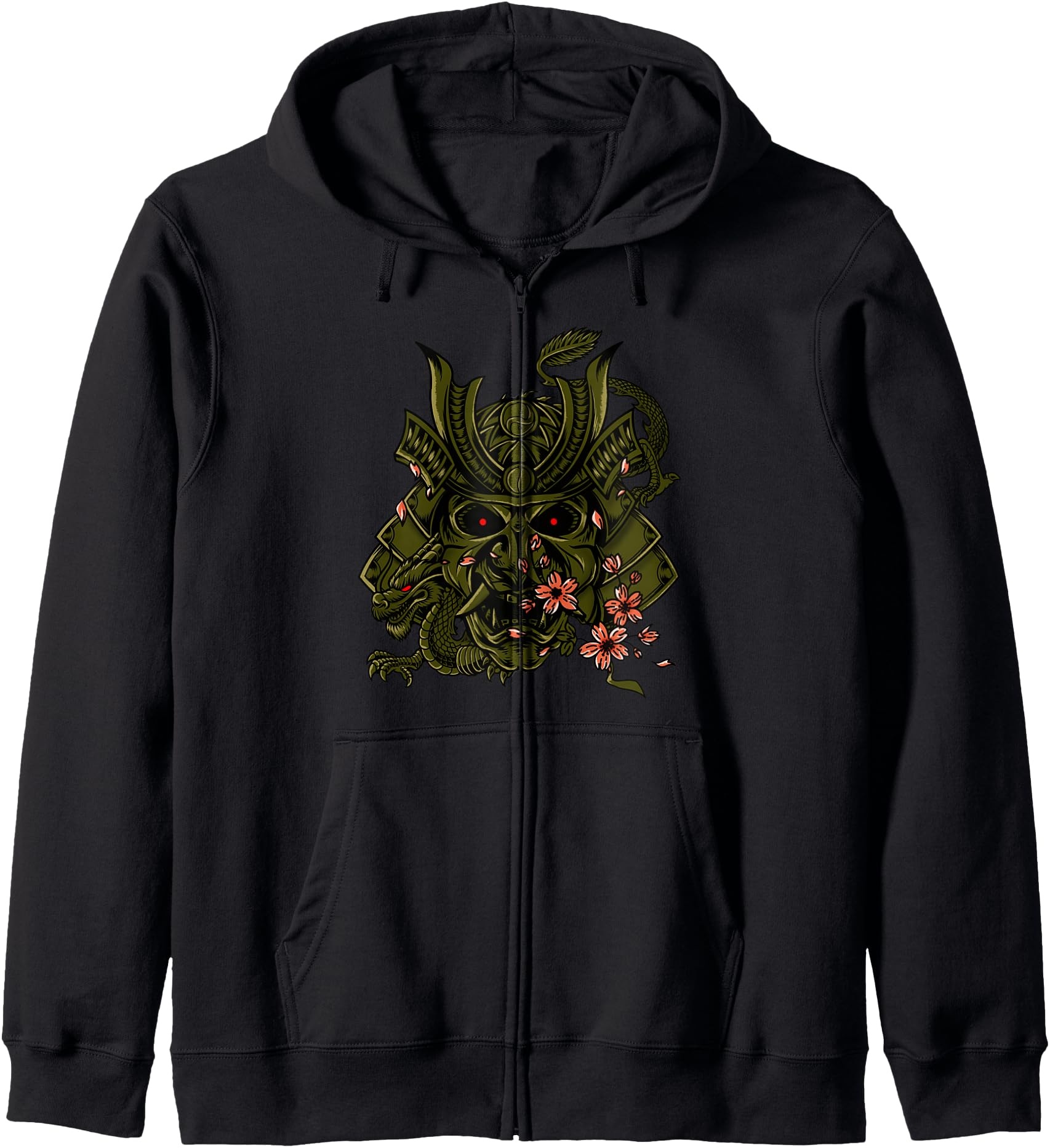 Samurai Japanese Warrior Demon Zip Hoodie