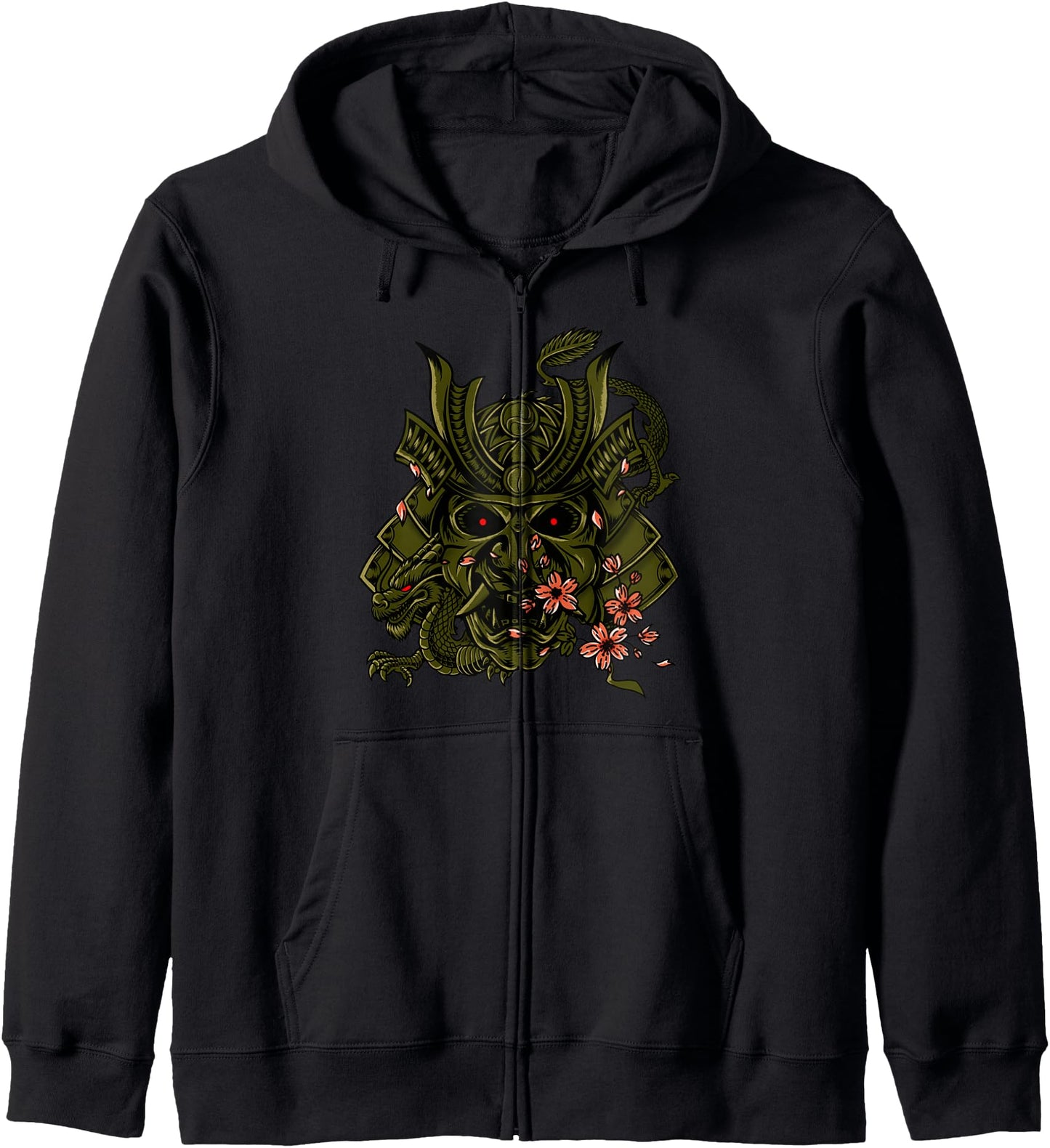 Samurai Japanese Warrior Demon Zip Hoodie