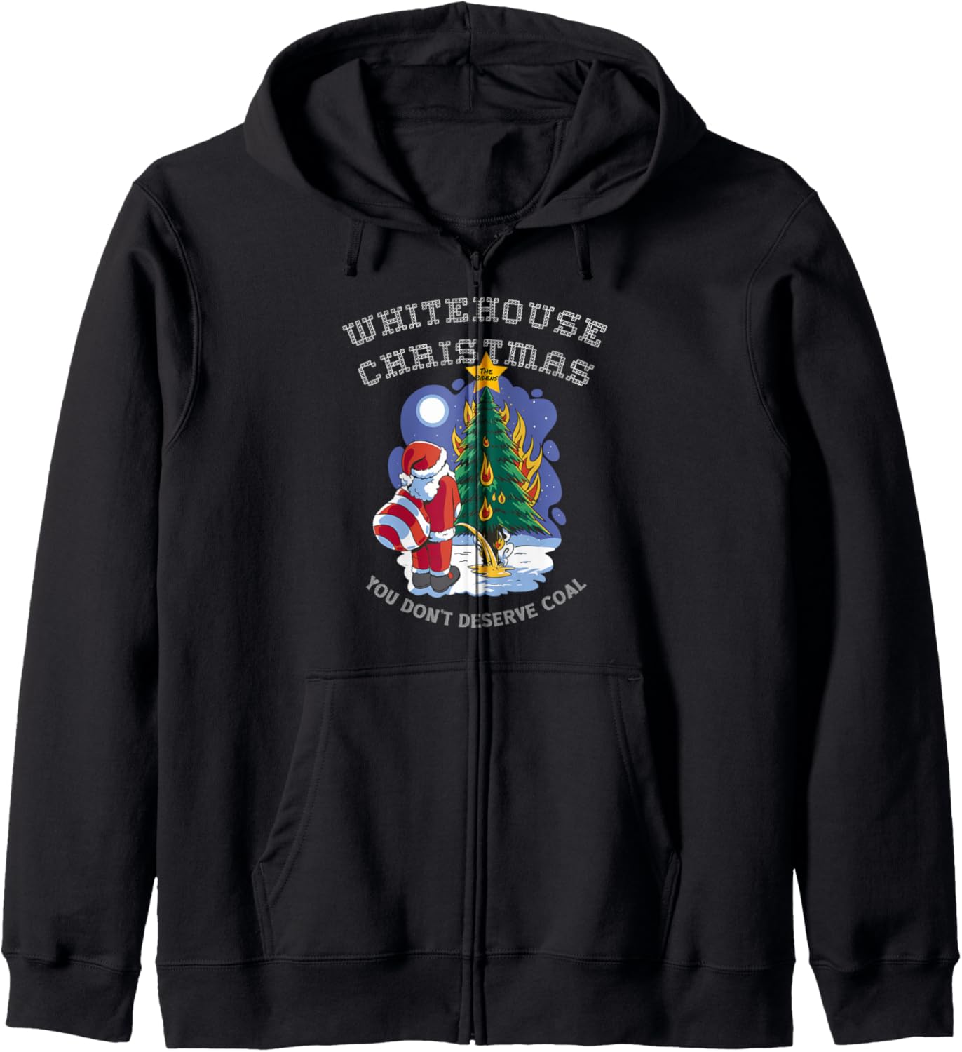 Christmas Political Humor Xmas Saying Pro Trump Anti Biden Zip Hoodie