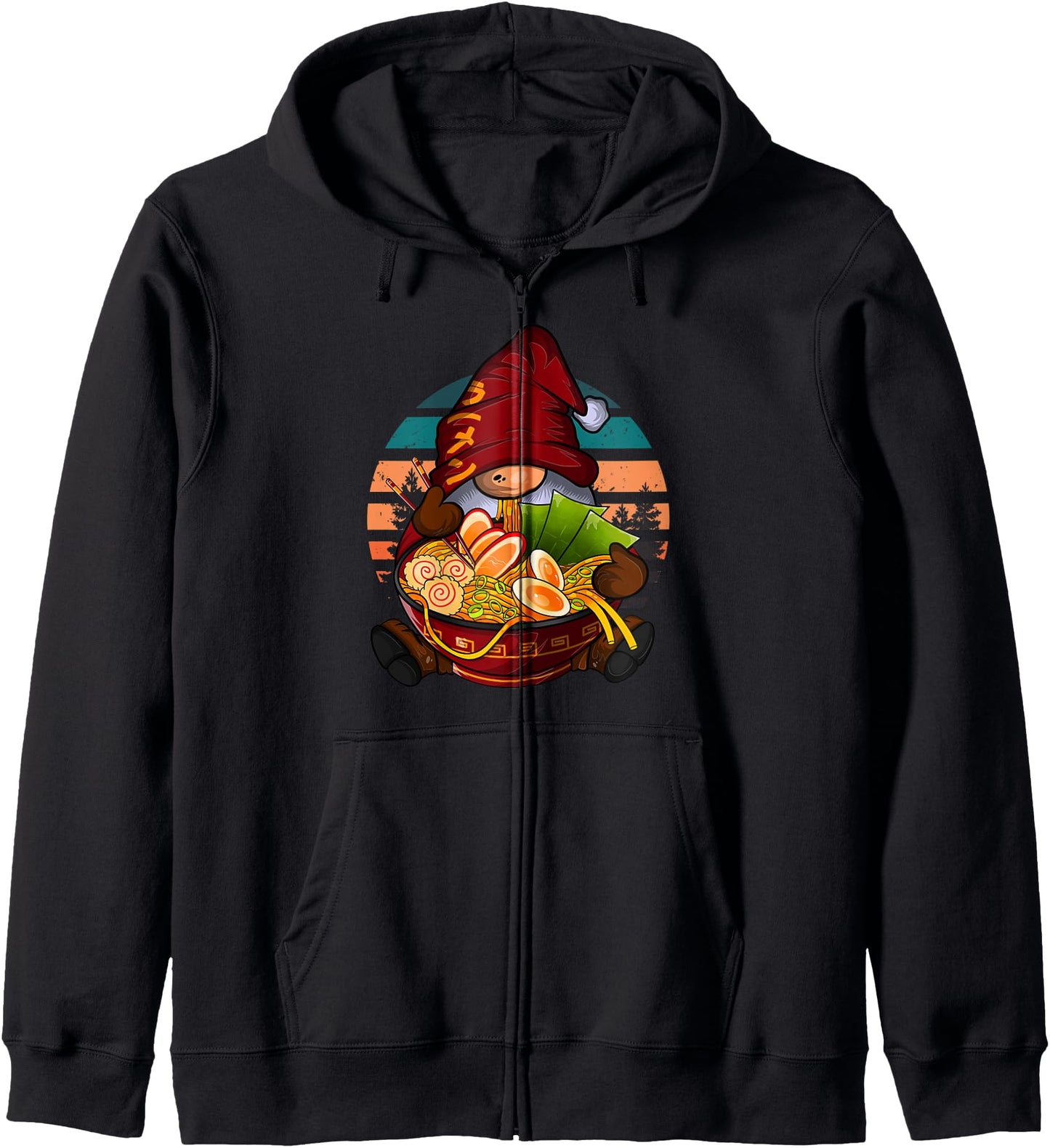 Kawaii Ramen Gnome, Japanese Neko Noodle Funny Anime Gnome Hoodie