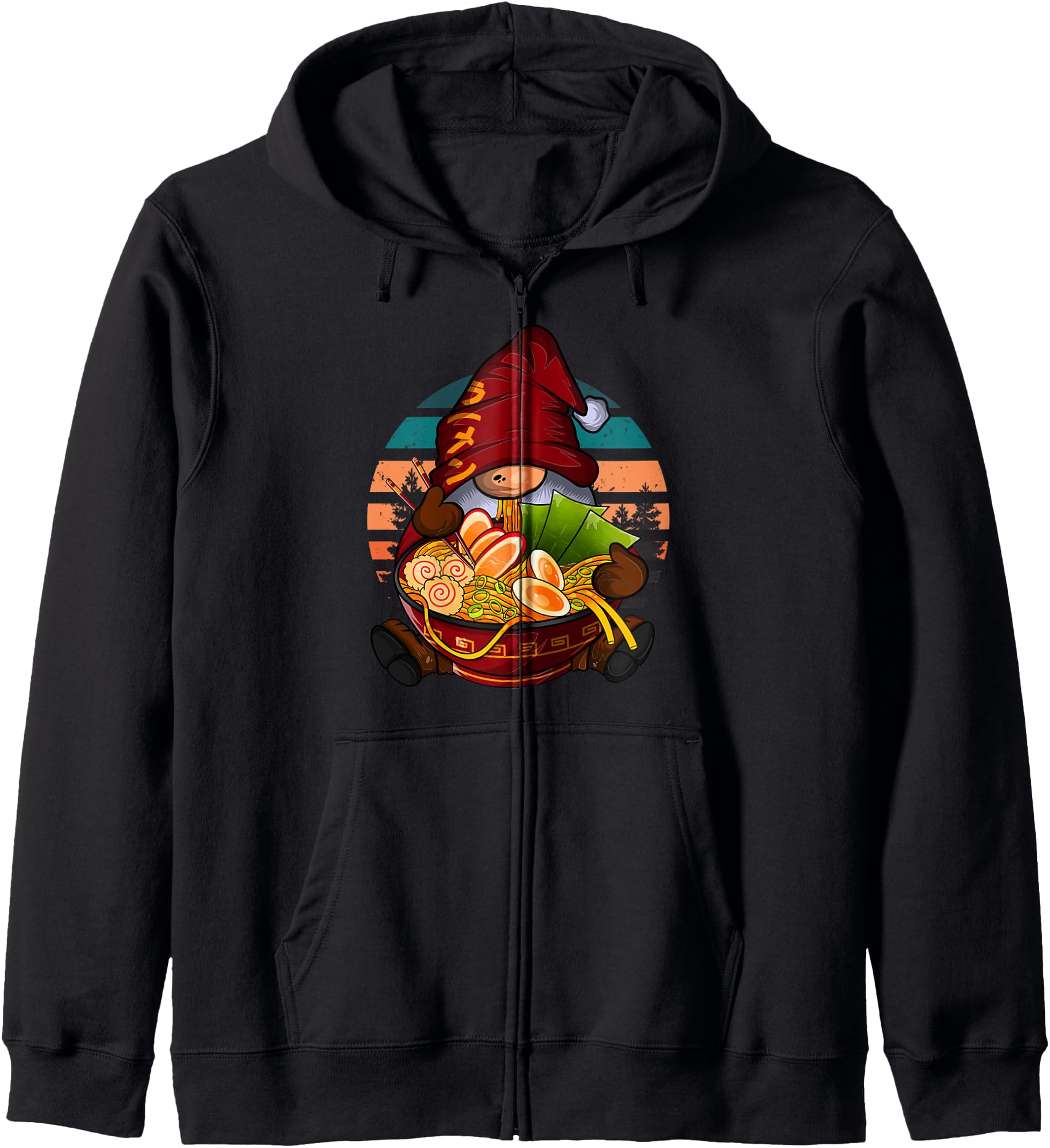 Kawaii Ramen Gnome, Japanese Neko Noodle Funny Anime Gnome Hoodie