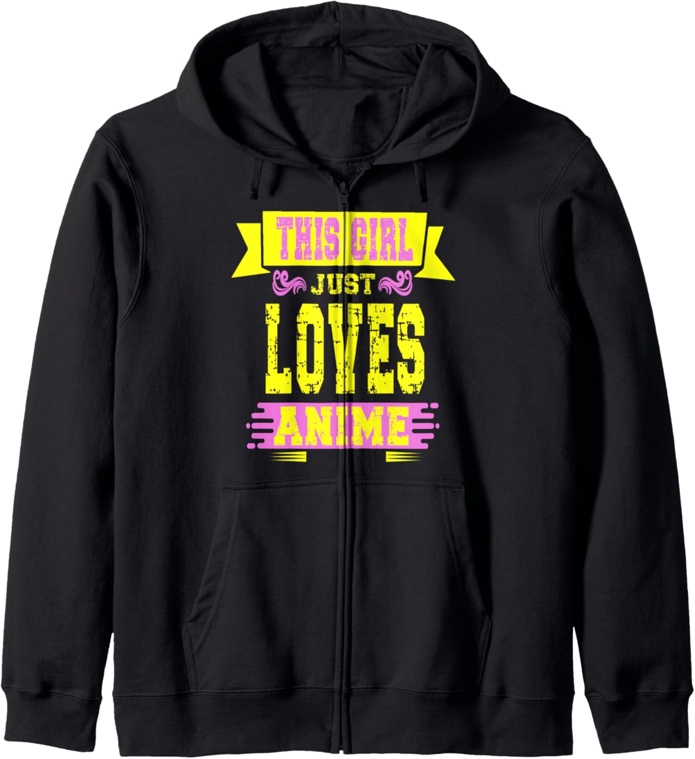 This girl just loves Anime Zip Hoodie
