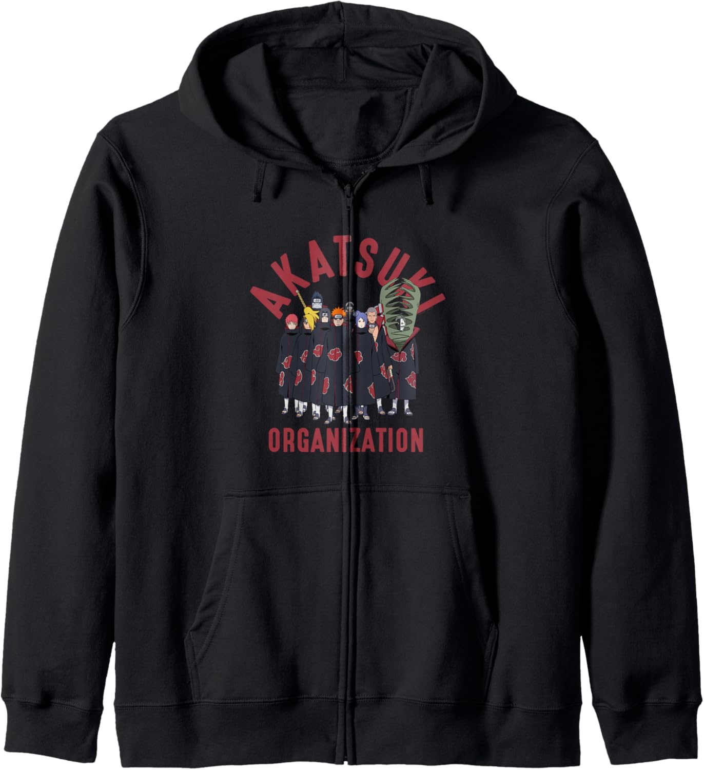 Naruto Shippuden Akatsuki Organization Anime Zip Hoodie