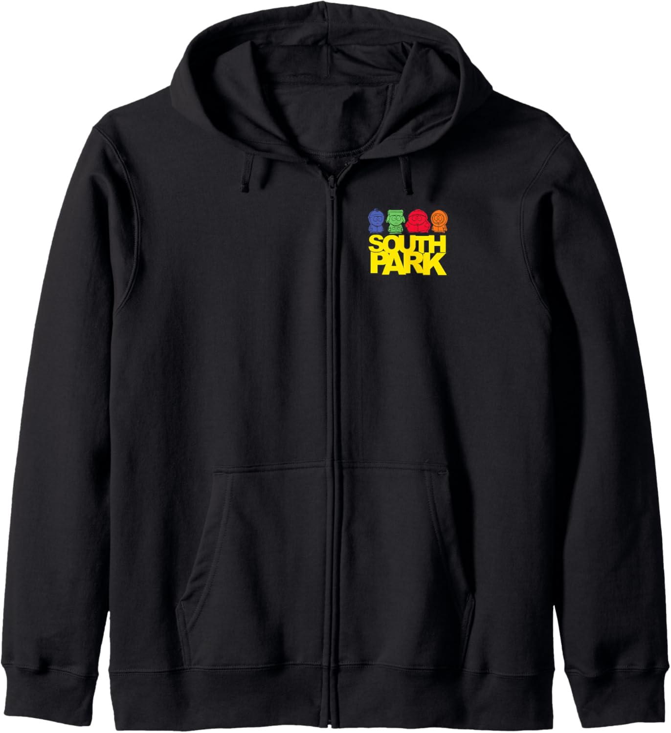 South Park Pop Art Cast Front and Back Funny Cartoon Zip Hoodie