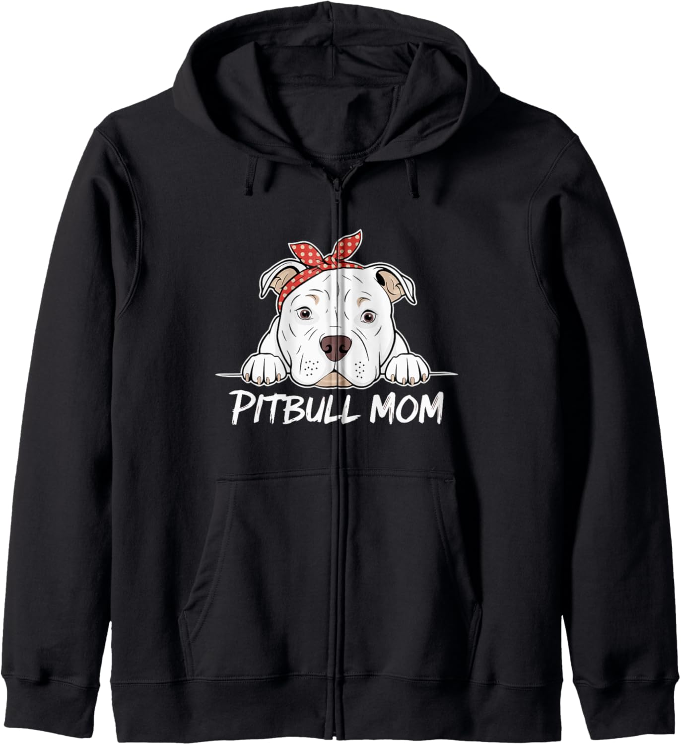 Hundeherz Fashion Pitbull Mom Lover Zip Hoodie