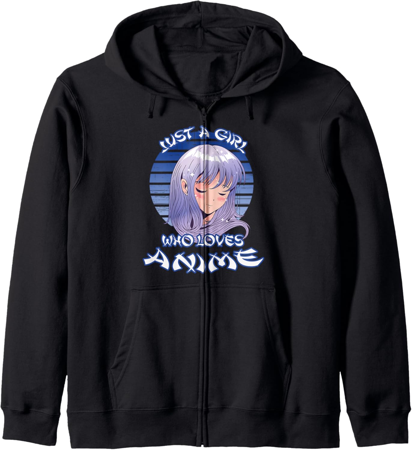 Just A Girl Who Loves Anime for Teen Girls Anime Vintage Hoodie