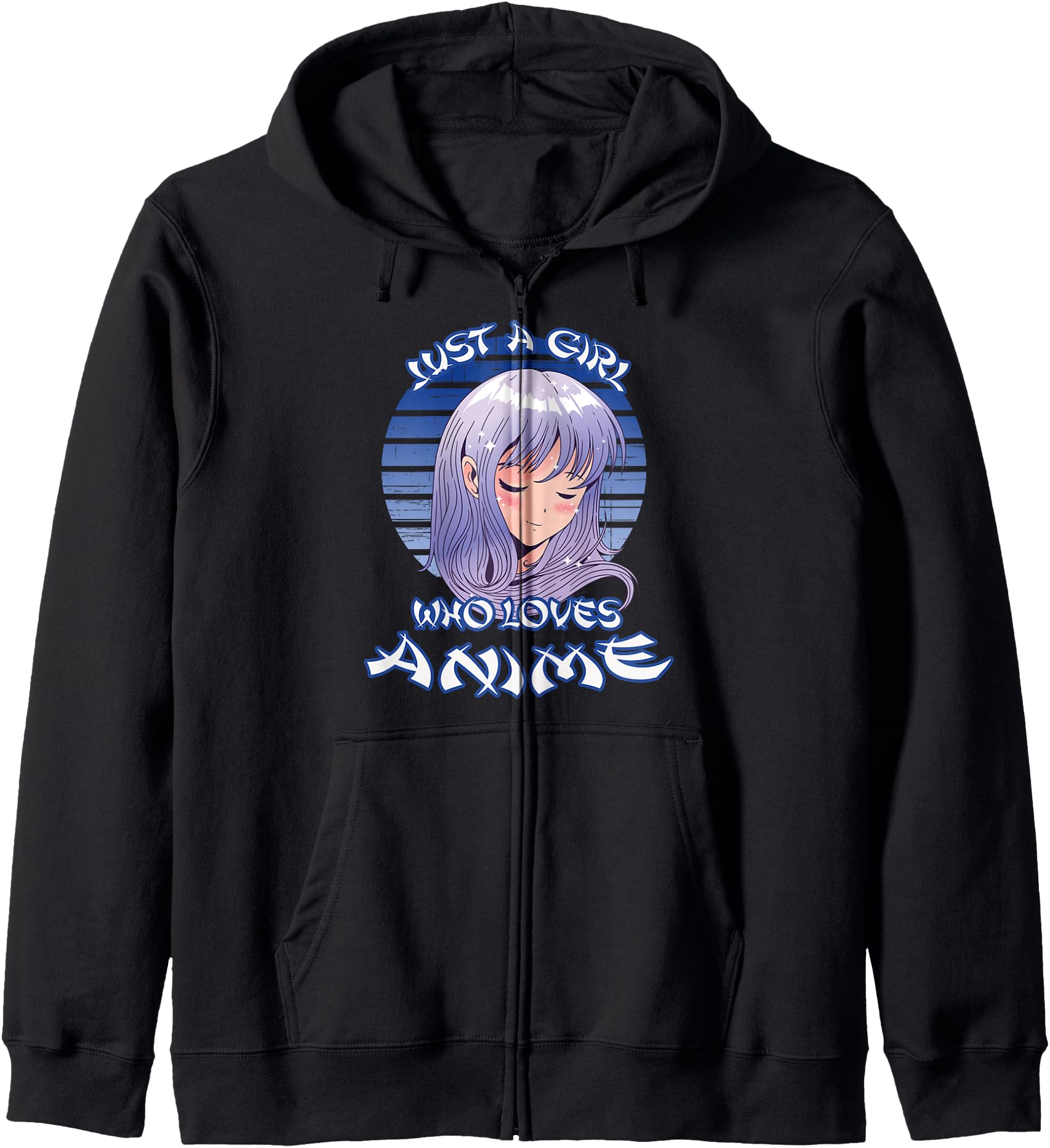 Just A Girl Who Loves Anime for Teen Girls Anime Vintage Hoodie