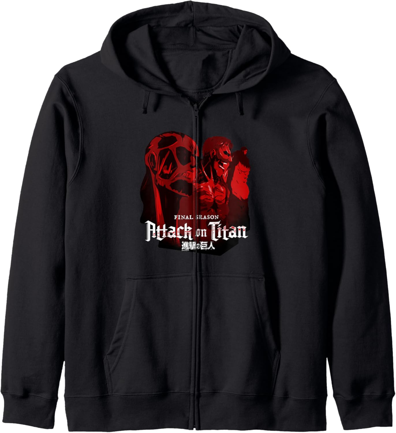 Attack on Titan Season 4 Eye Catch Collage with Logo Anime Zip Hoodie
