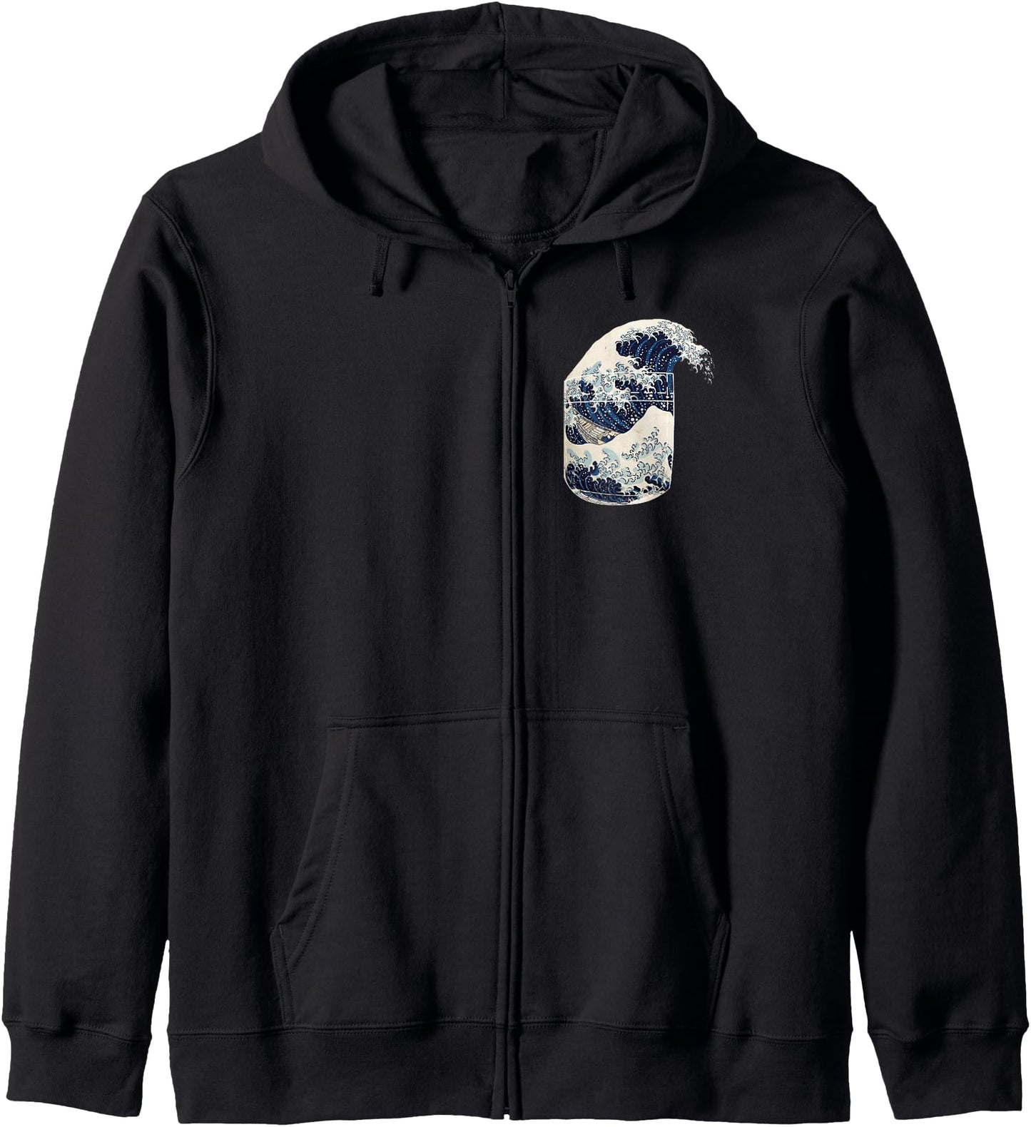 Kanagawa Japanese The great wave Zip Hoodie