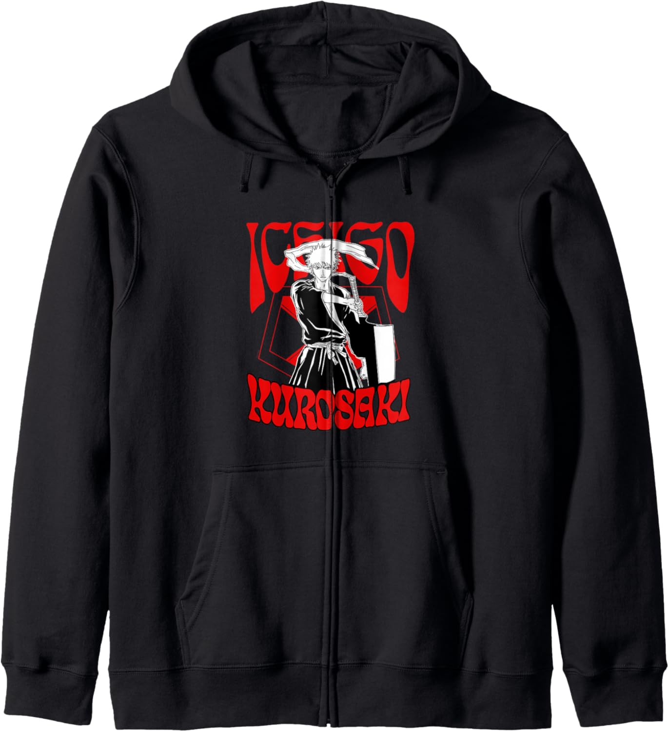 Bleach Ichigo Kurosaki New Age 60's Type Anime Hoodie