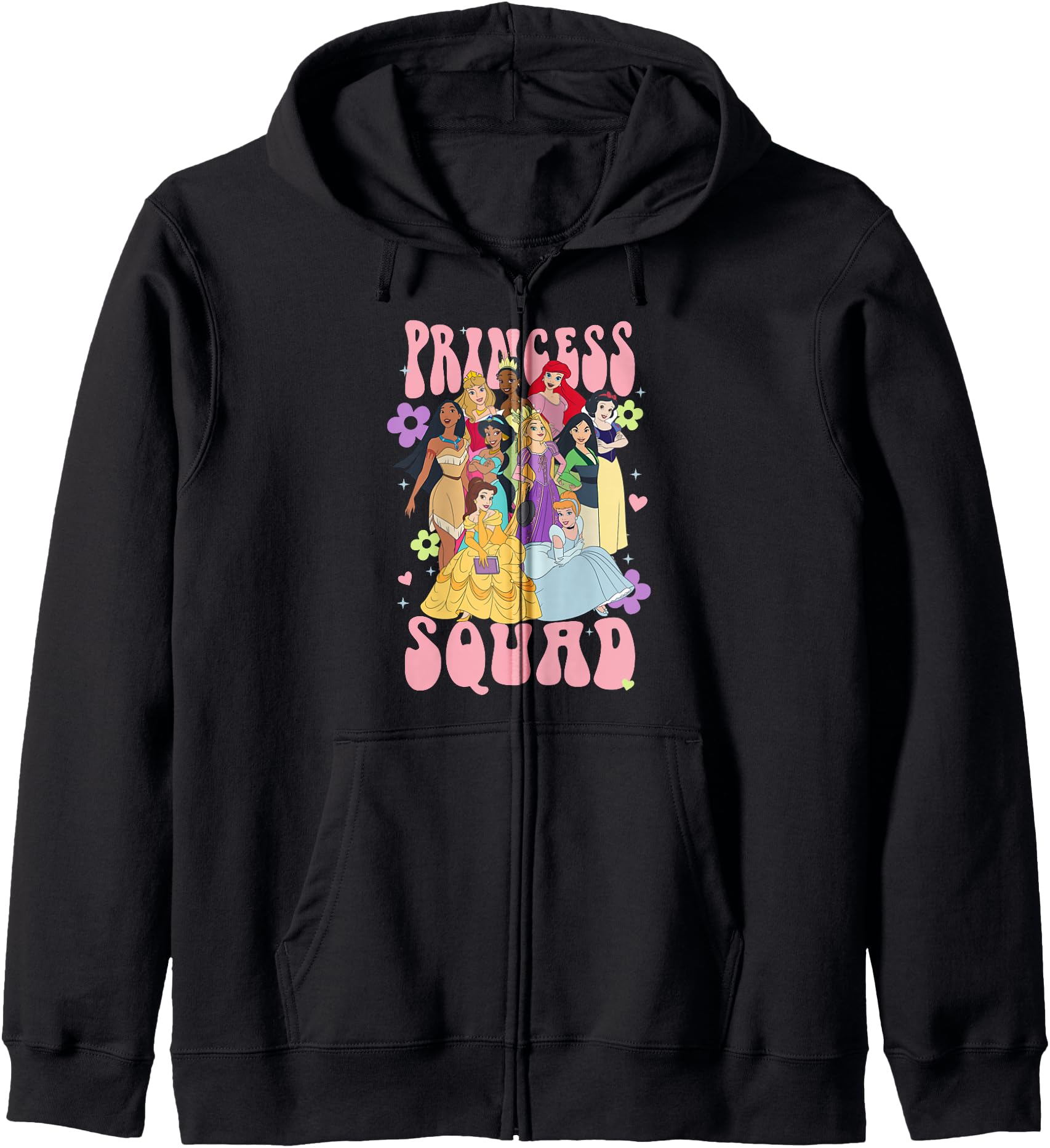 Disney Princess Epic Princess Squad Girl Power Floral Poster Zip Hoodie