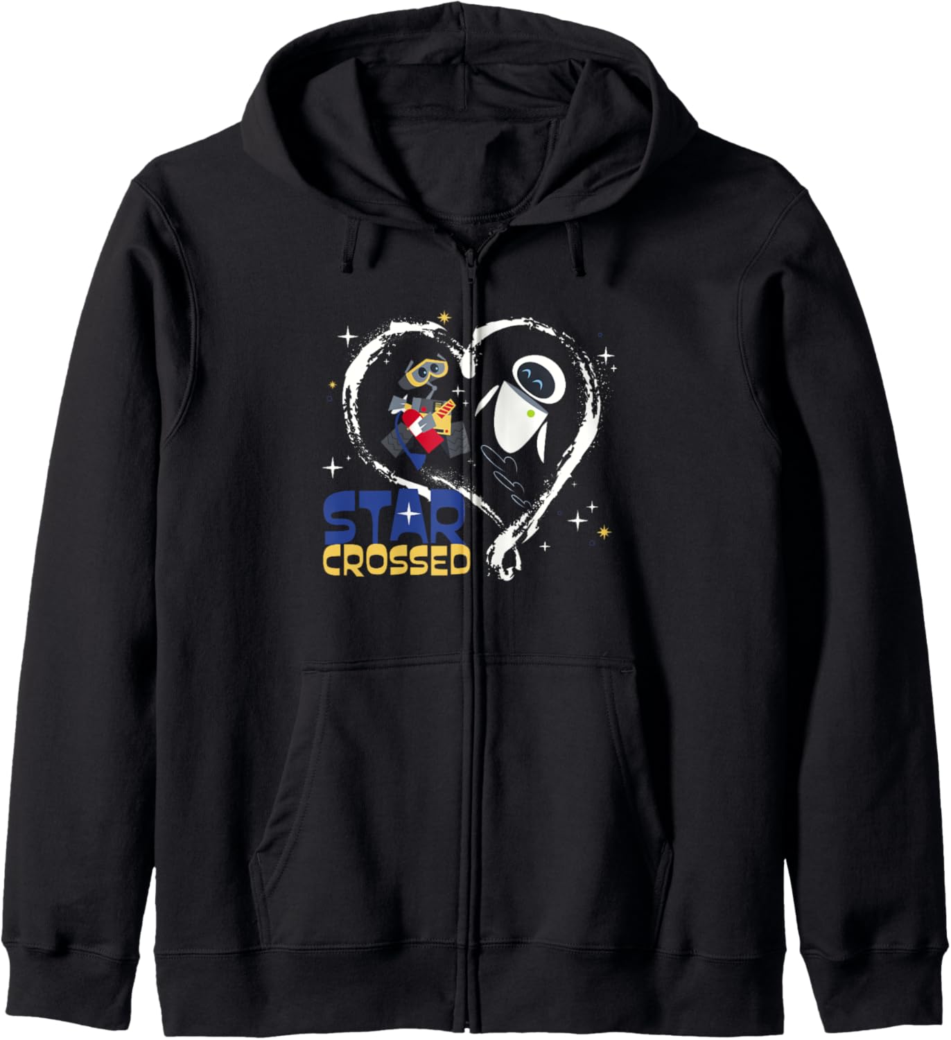 Disney Pixar WALL-E & EVE Valentine's Day Star-Crossed Love Zip Hoodie
