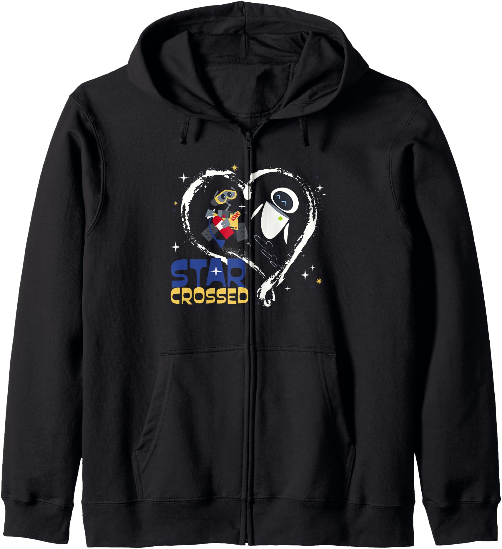 Disney Pixar WALL-E & EVE Valentine's Day Star-Crossed Love Zip Hoodie