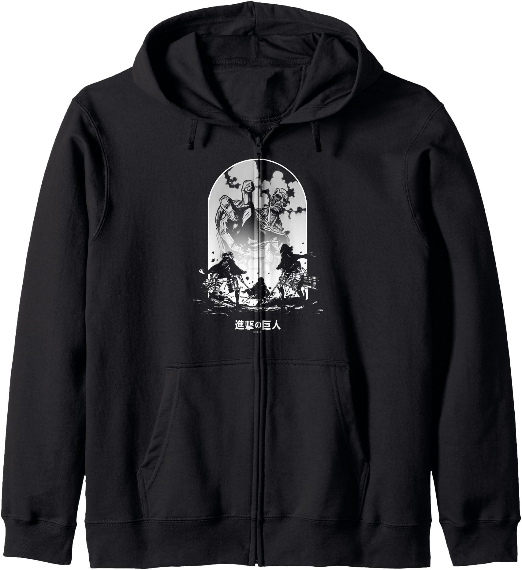 Attack on Titan Season 2 Colossal Titan Face Off Anime Hoodie