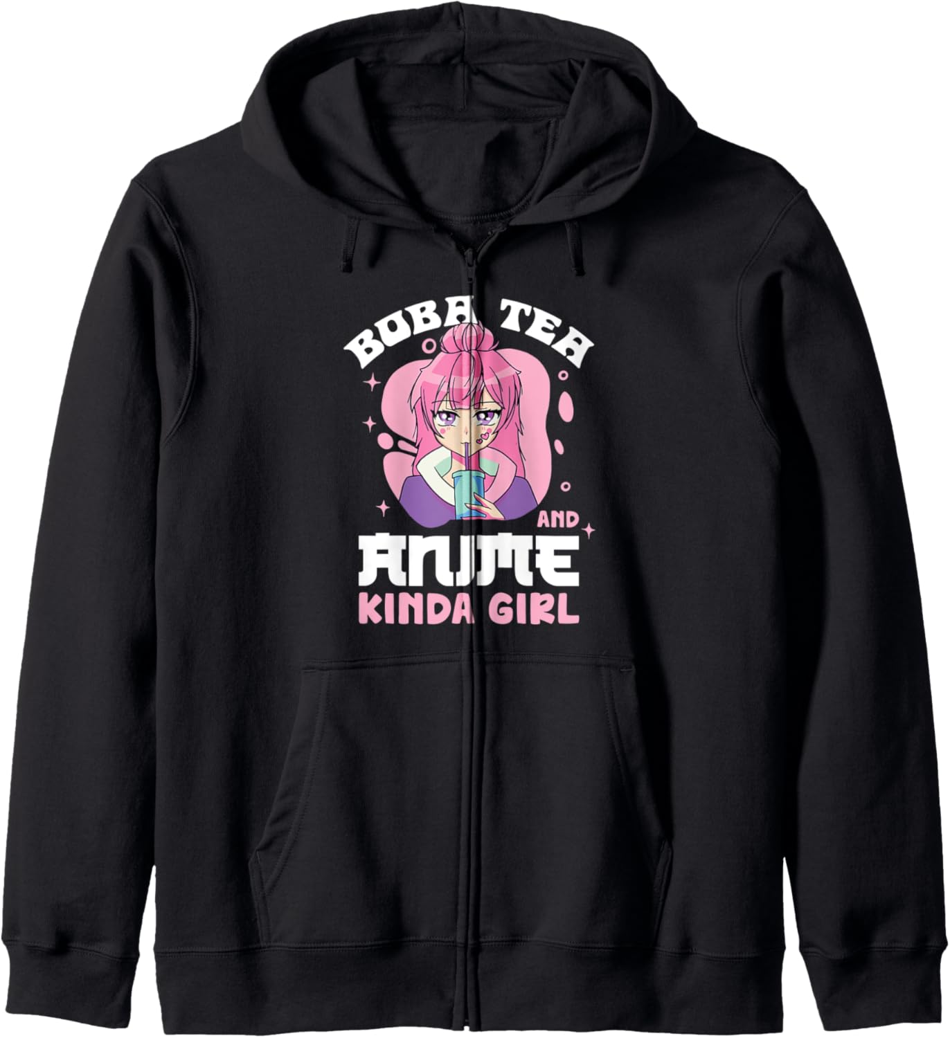 Boba Tea And Anime Kind of Girl Cute Girls Anime Hoodie