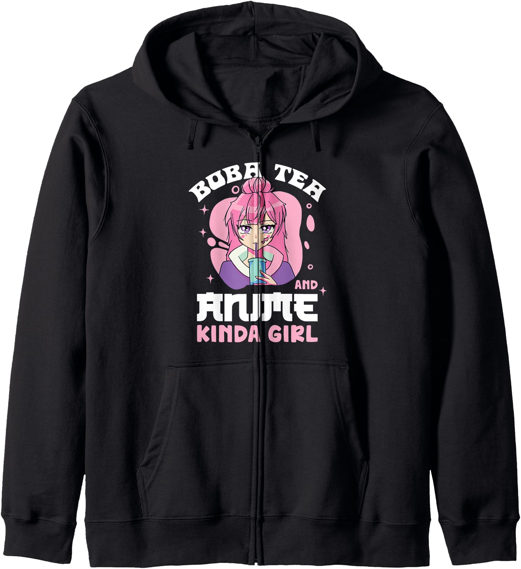 Boba Tea And Anime Kind of Girl Cute Girls Anime Hoodie
