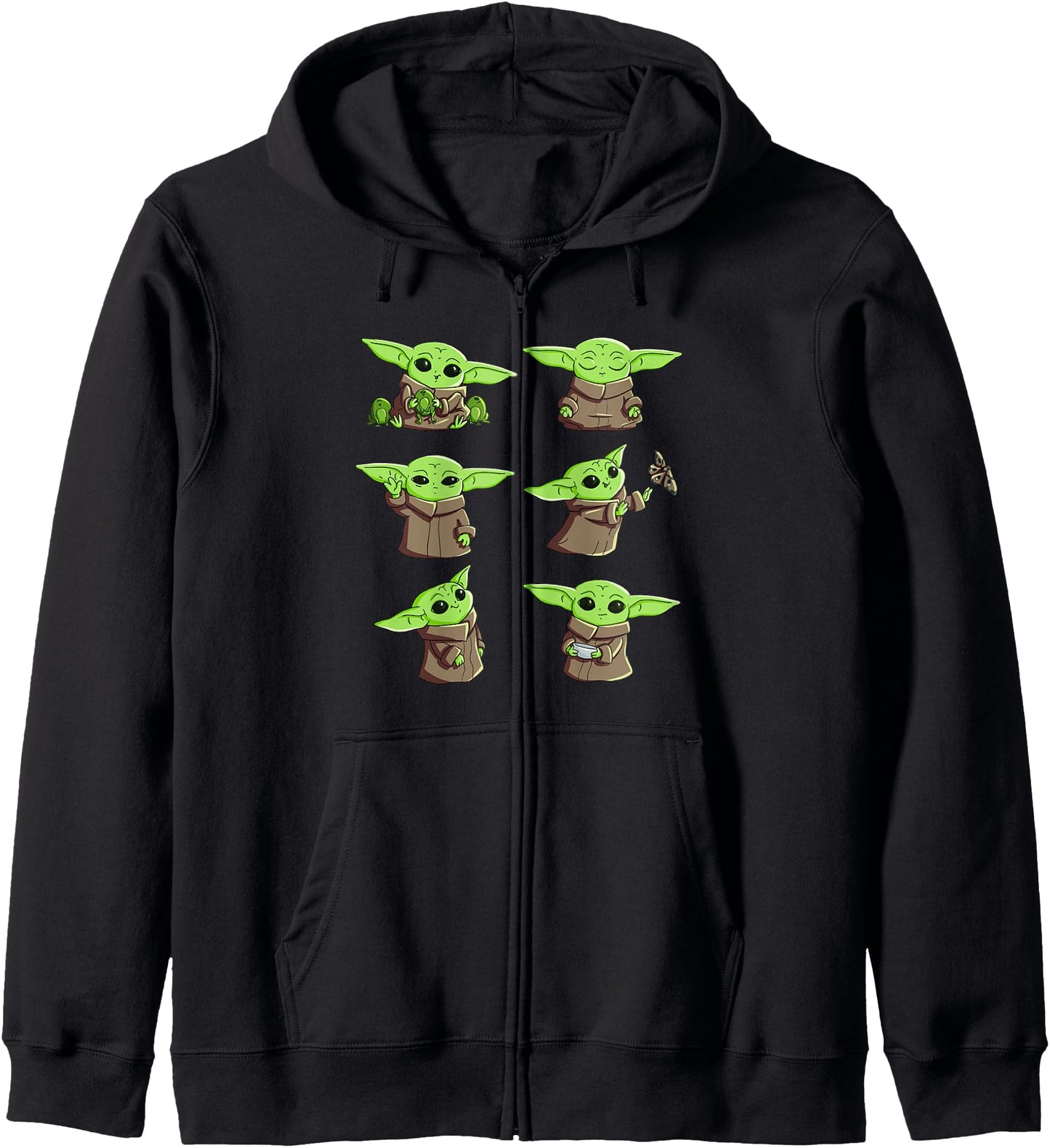 Star Wars: The Mandalorian Grogu Frog & Butterflies Zip Hoodie