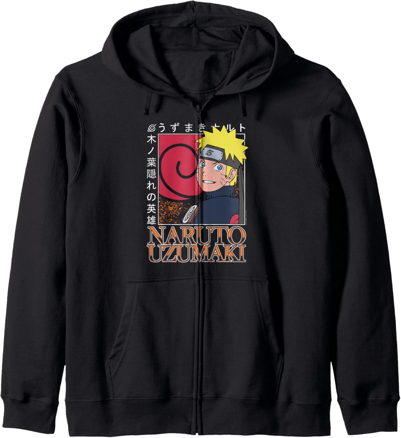 Naruto Shippuden Uzumaki Clan Symbol & Naruto Anime Hoodie