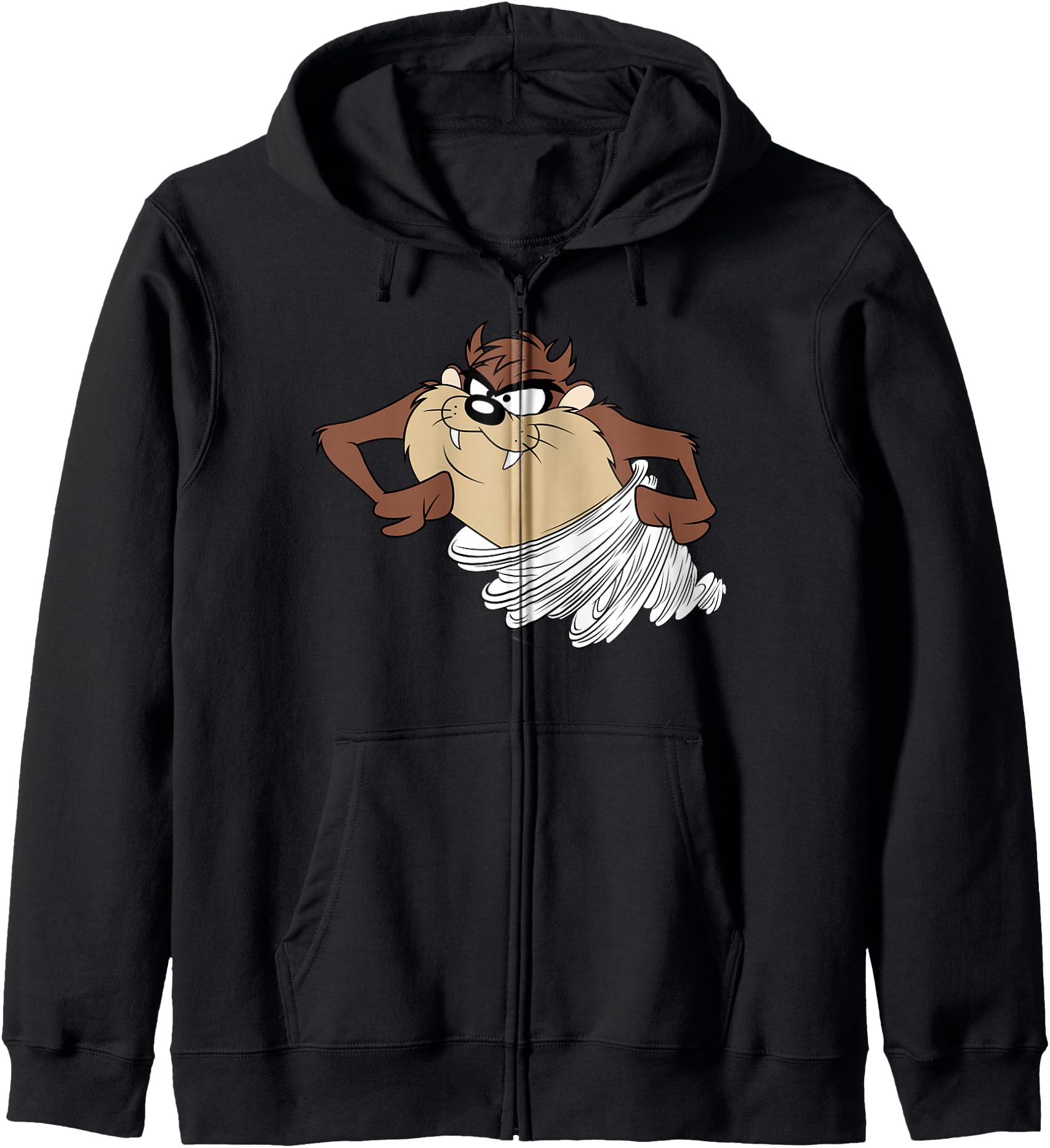 Looney Tunes Tasmanian Devil Tornado Retro Poster Zip Hoodie