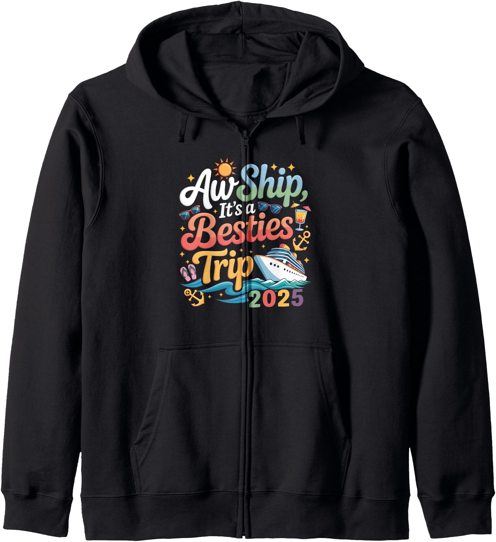Besties Trip Cruising Friend Cruise Trip Summer Vacation Zip Hoodie
