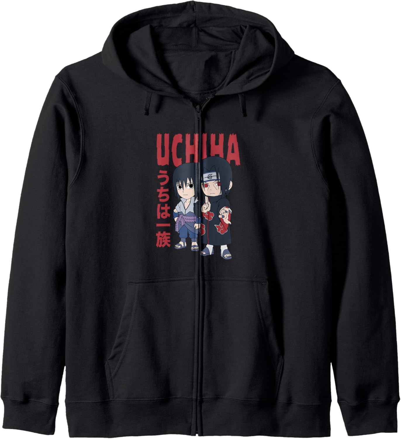 Naruto Shippuden Chibi Uchiha Pose Anime Hoodie