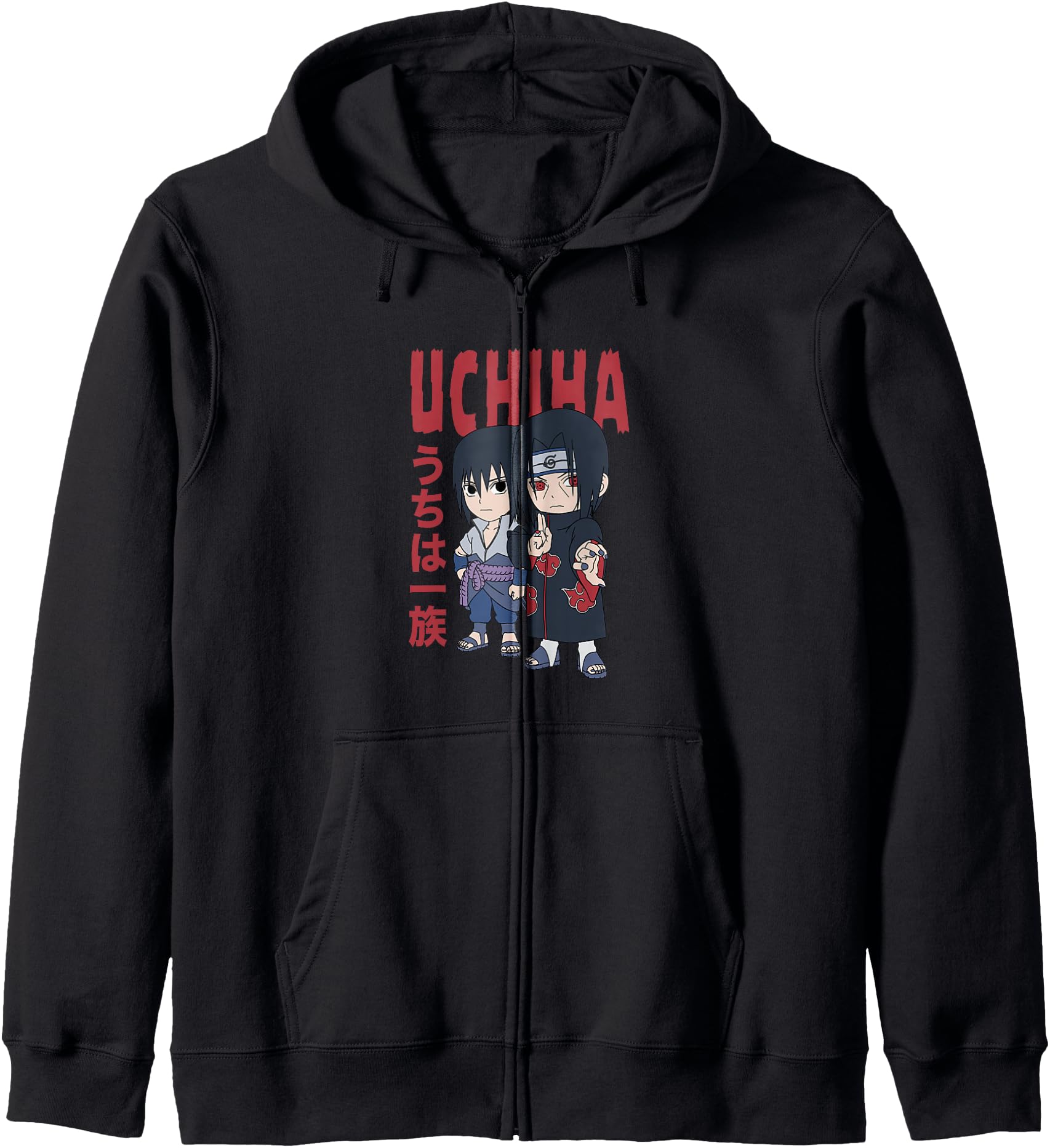 Naruto Shippuden Chibi Uchiha Pose Anime Hoodie