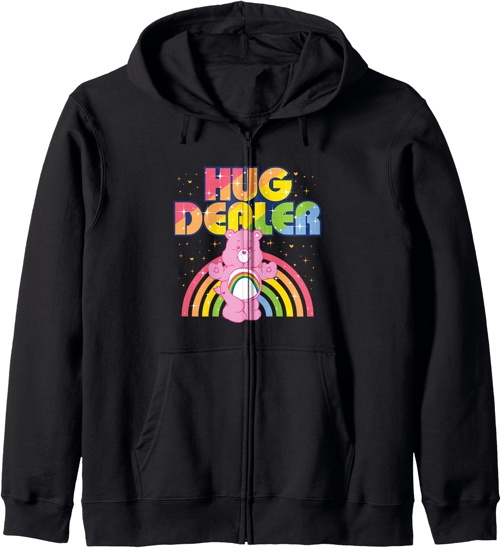 Care Bears Hug Dealer Rainbow Retro Cartoon Zip Hoodie