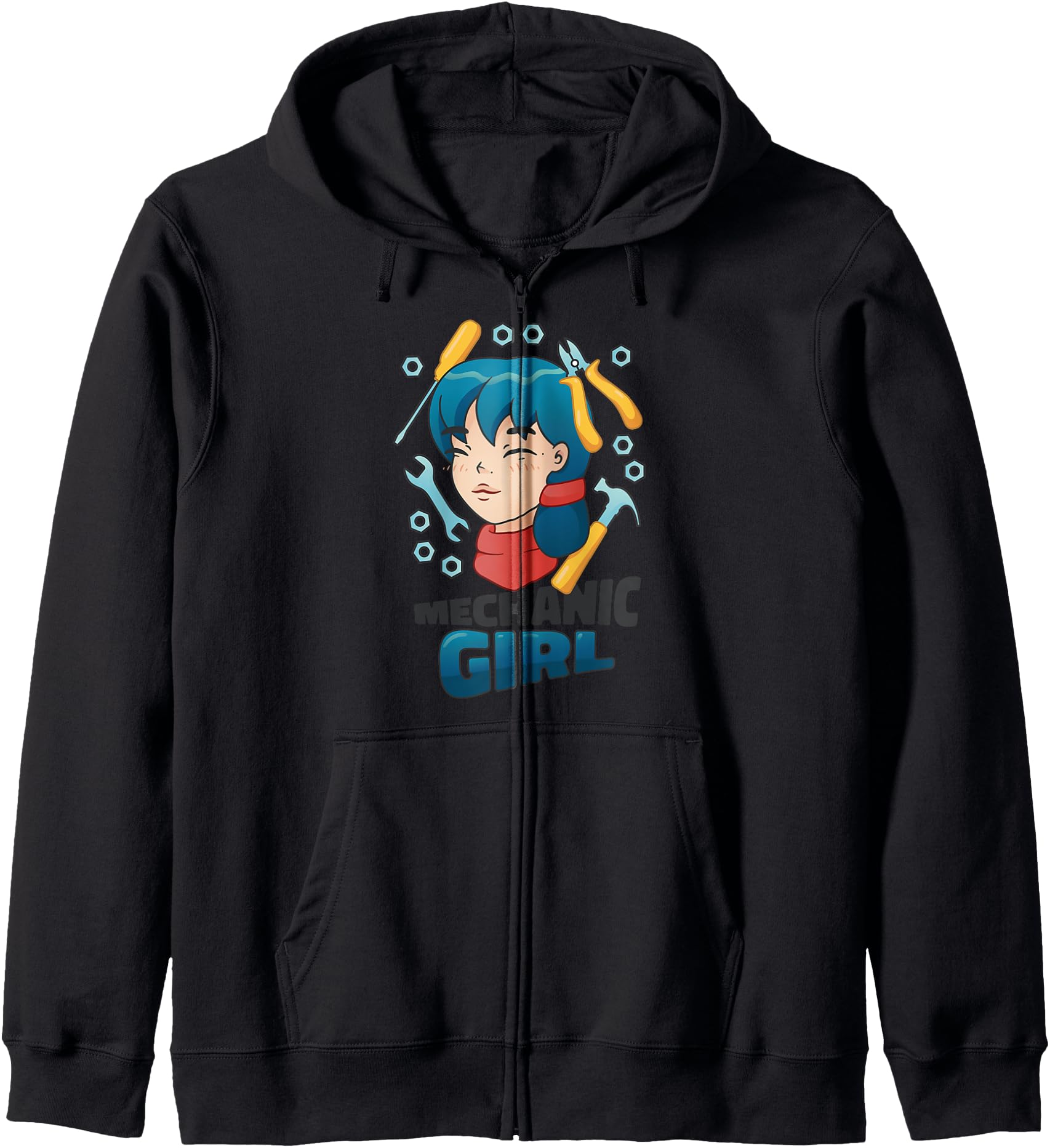 Girl Mechanic Design Anime Hoodie
